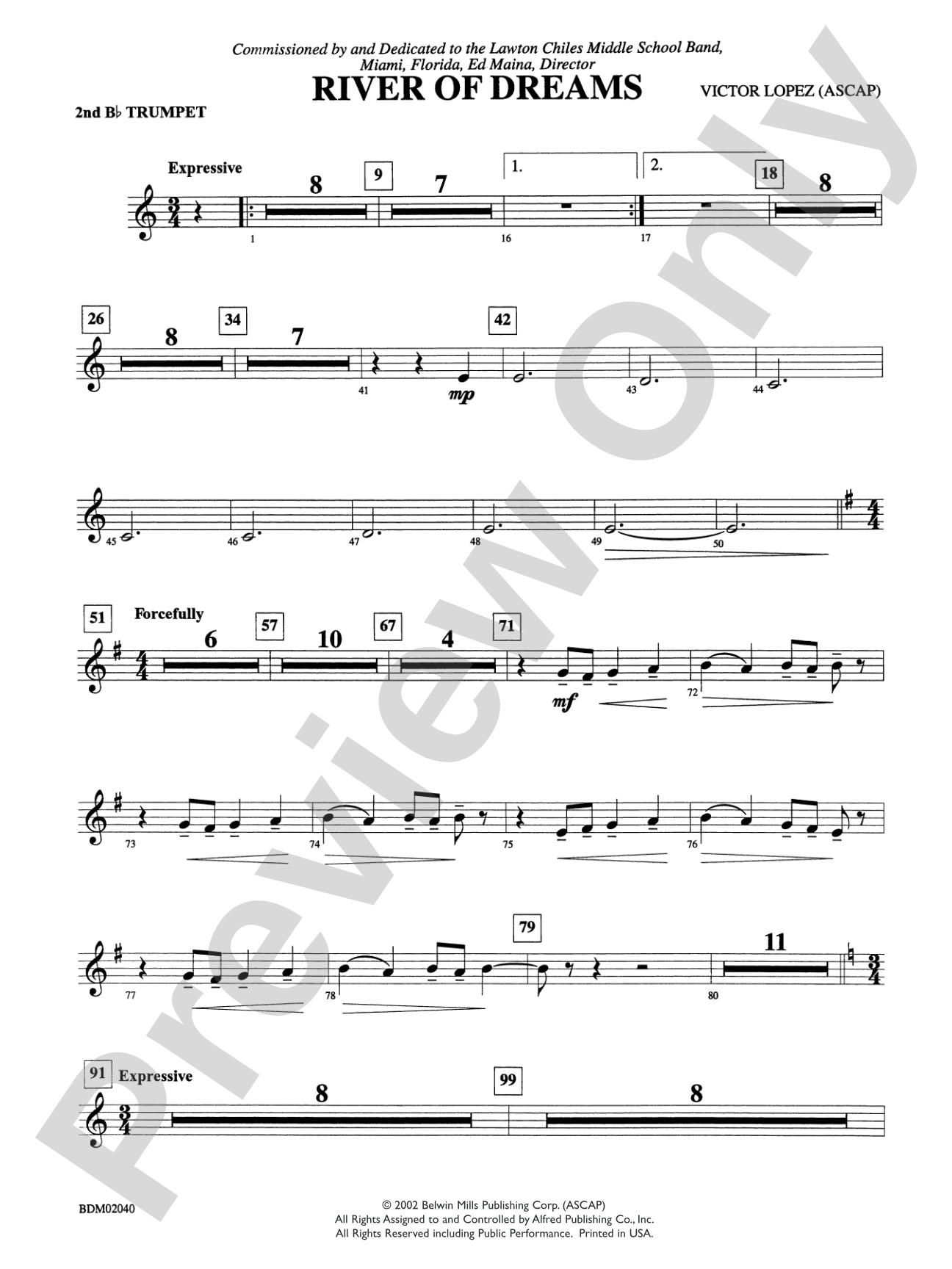 River of Dreams: 2nd B-flat Trumpet