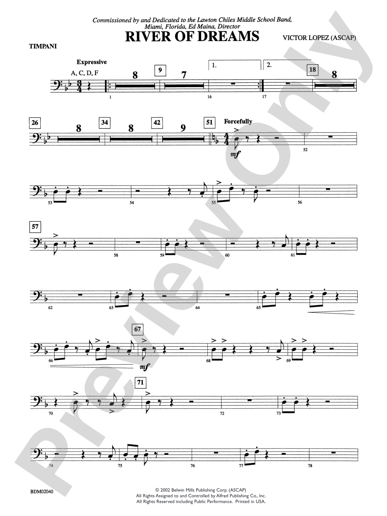 River of Dreams: Timpani