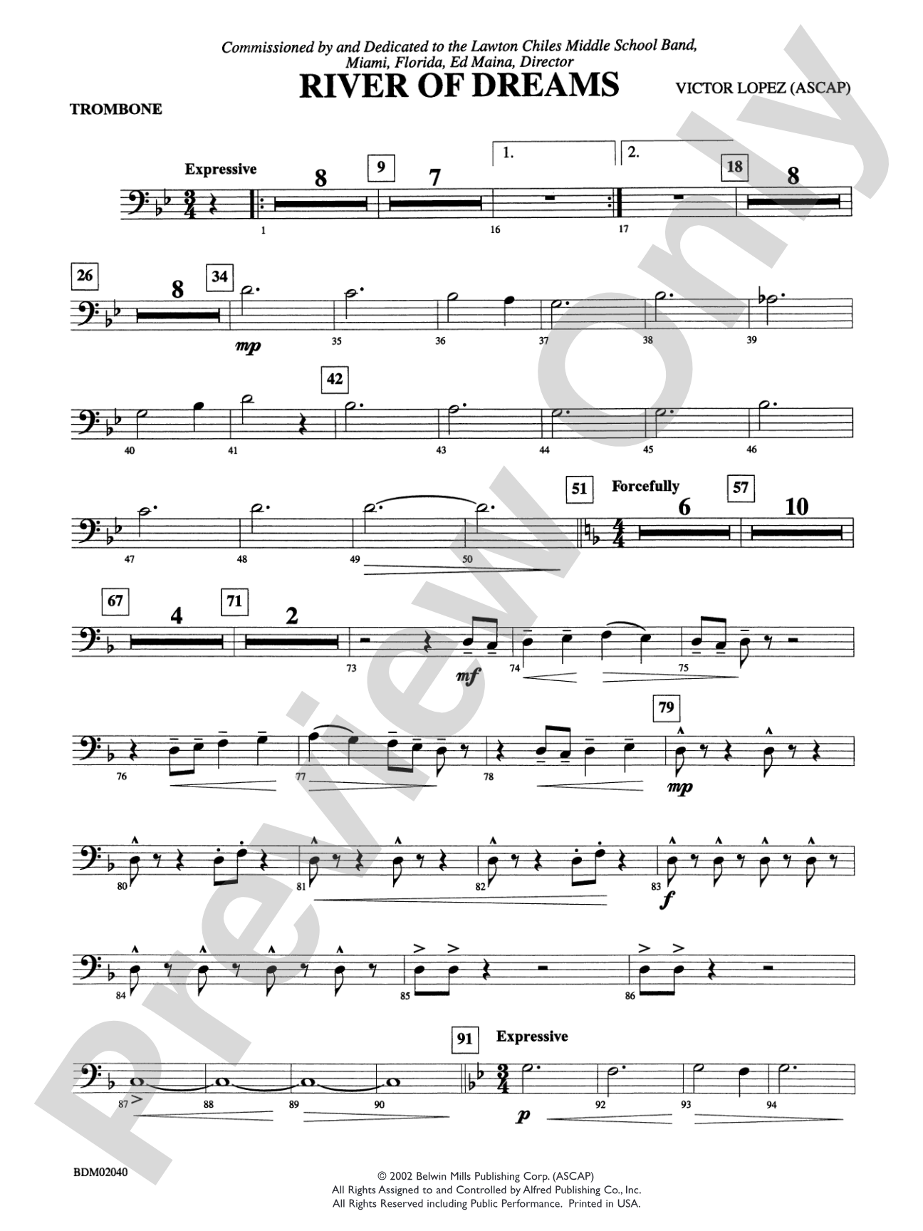 River of Dreams: 1st Trombone