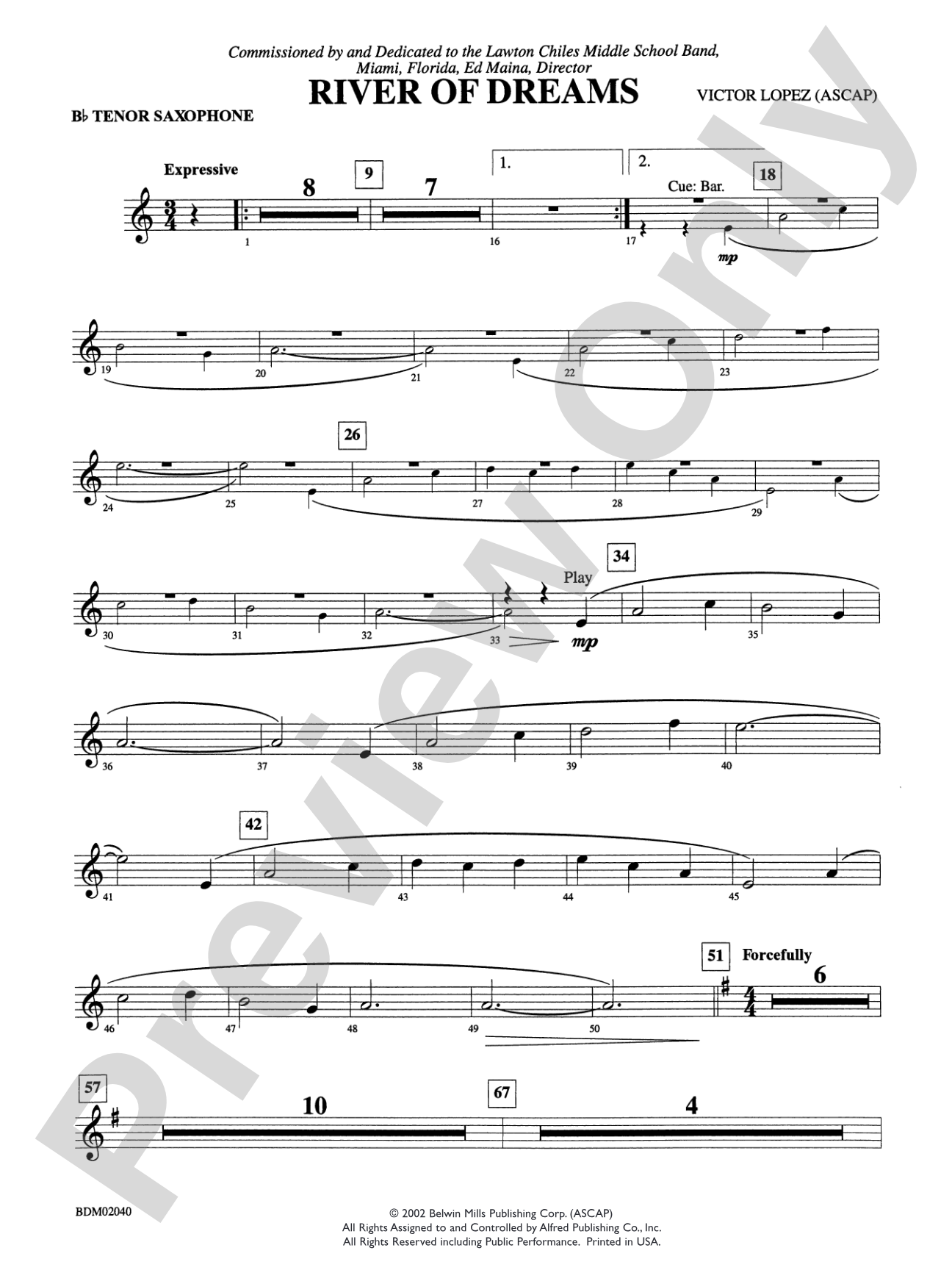 River of Dreams: B-flat Tenor Saxophone