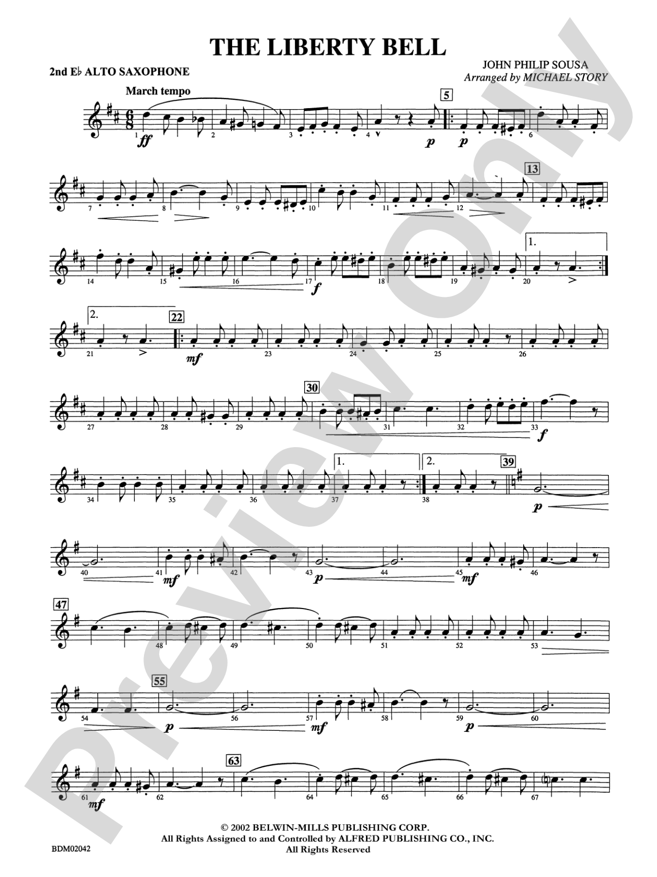 The Liberty Bell: 2nd E-flat Alto Saxophone