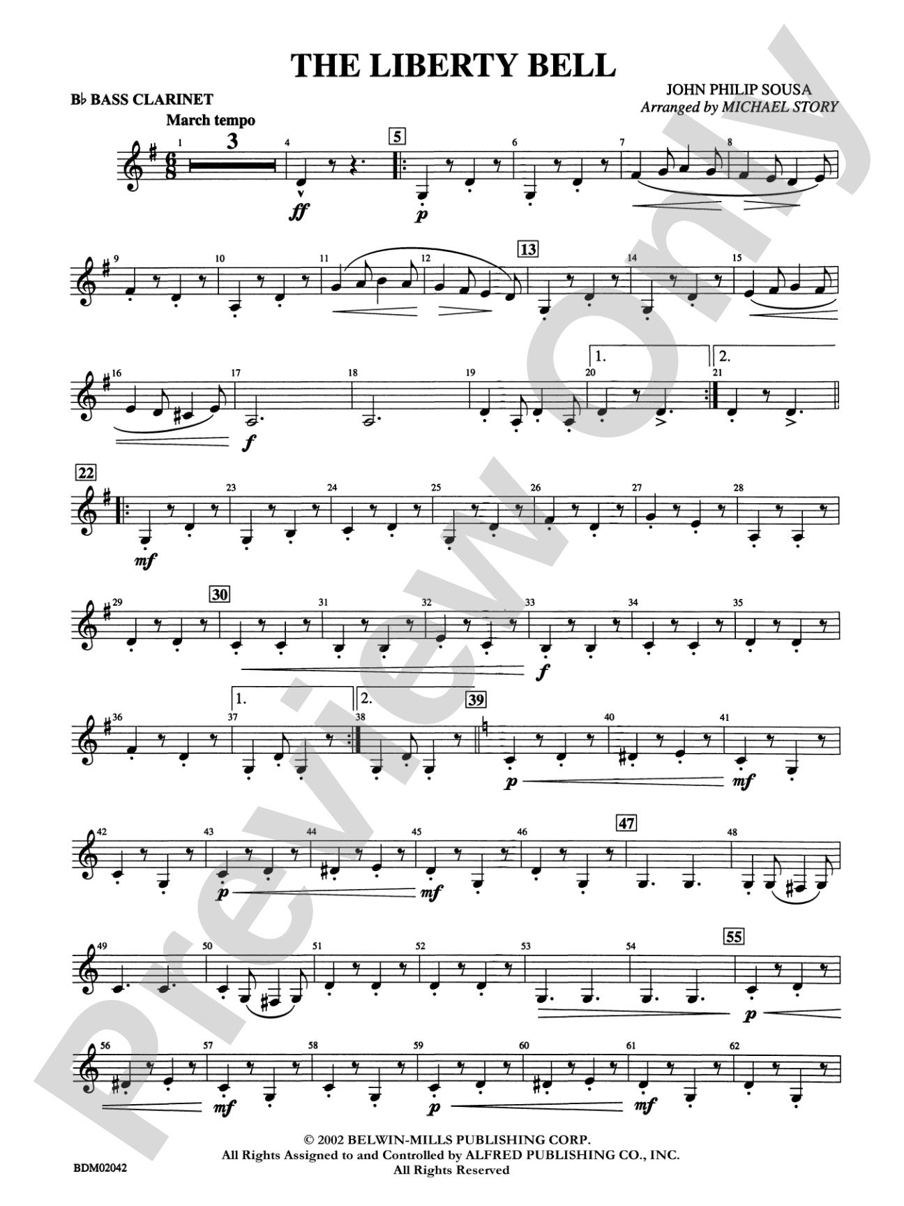 The Liberty Bell: B-flat Bass Clarinet