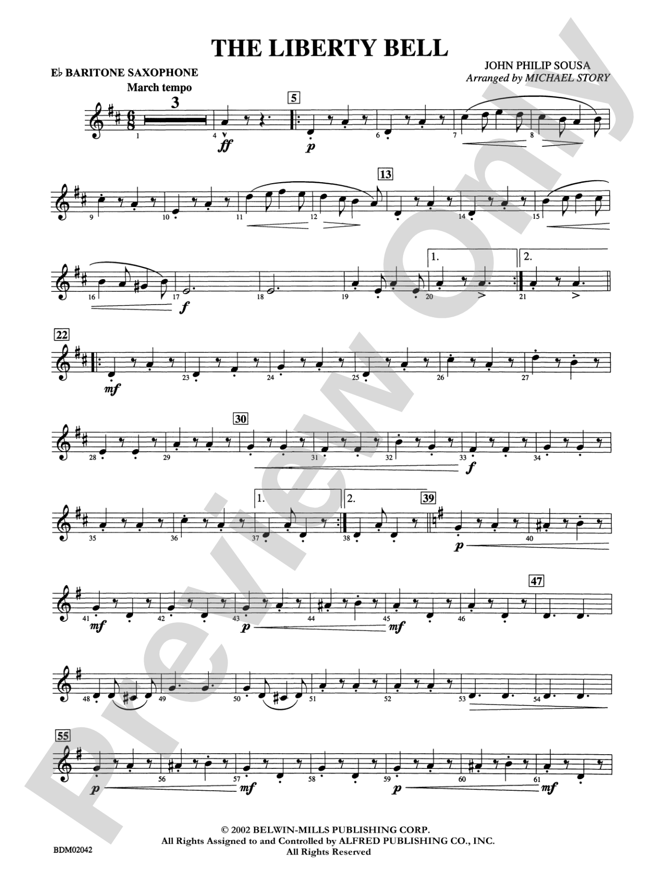 The Liberty Bell: E-flat Baritone Saxophone