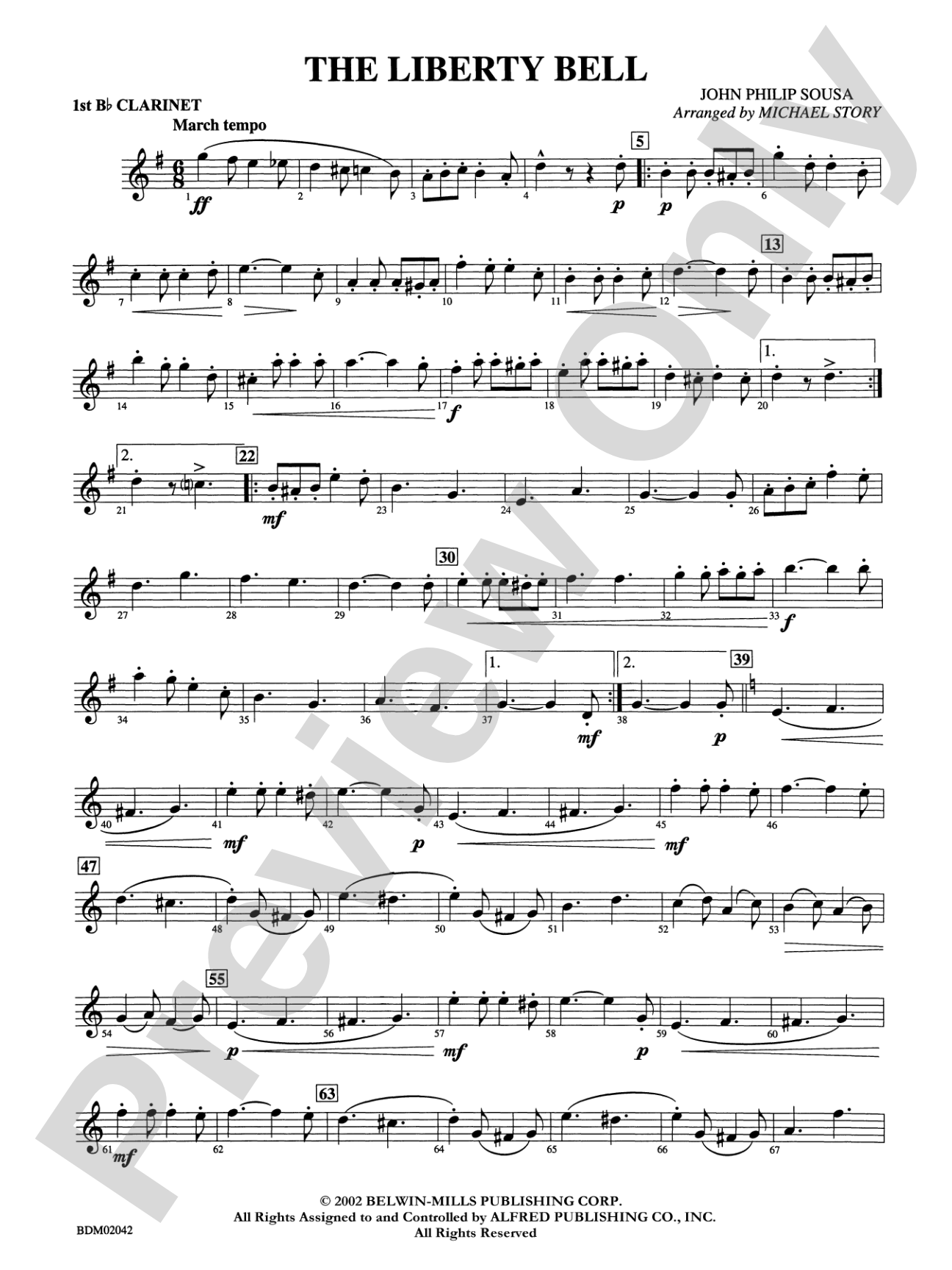 The Liberty Bell: 1st B-flat Clarinet