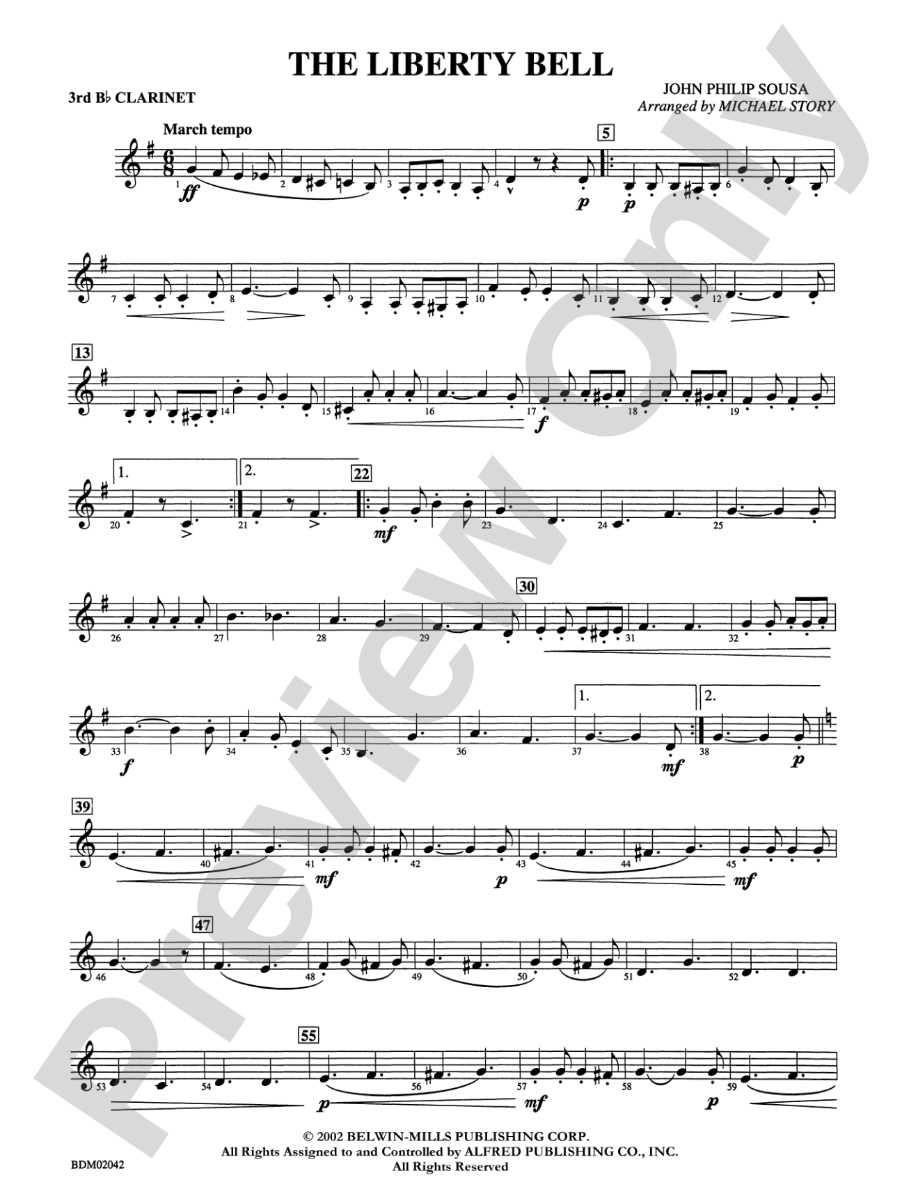 The Liberty Bell: 3rd B-flat Clarinet