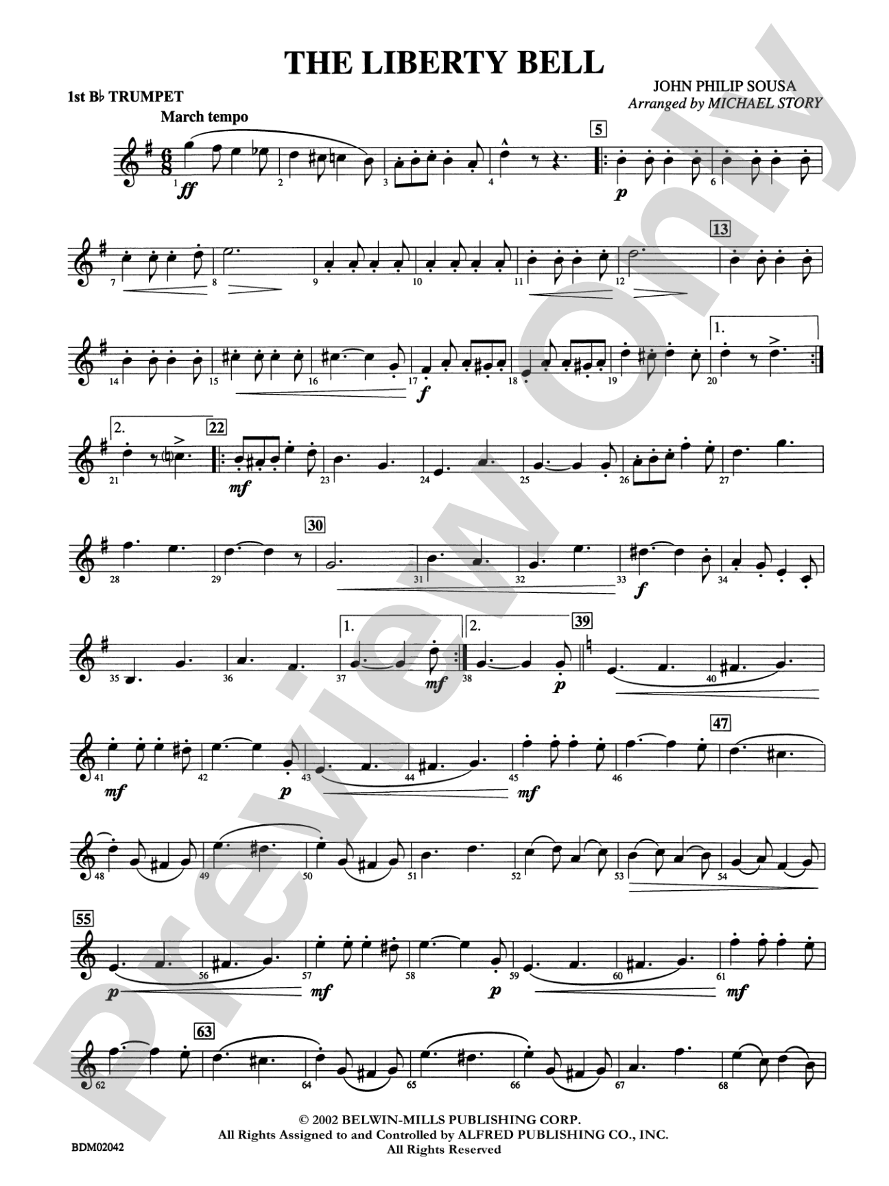 The Liberty Bell: 1st B-flat Trumpet