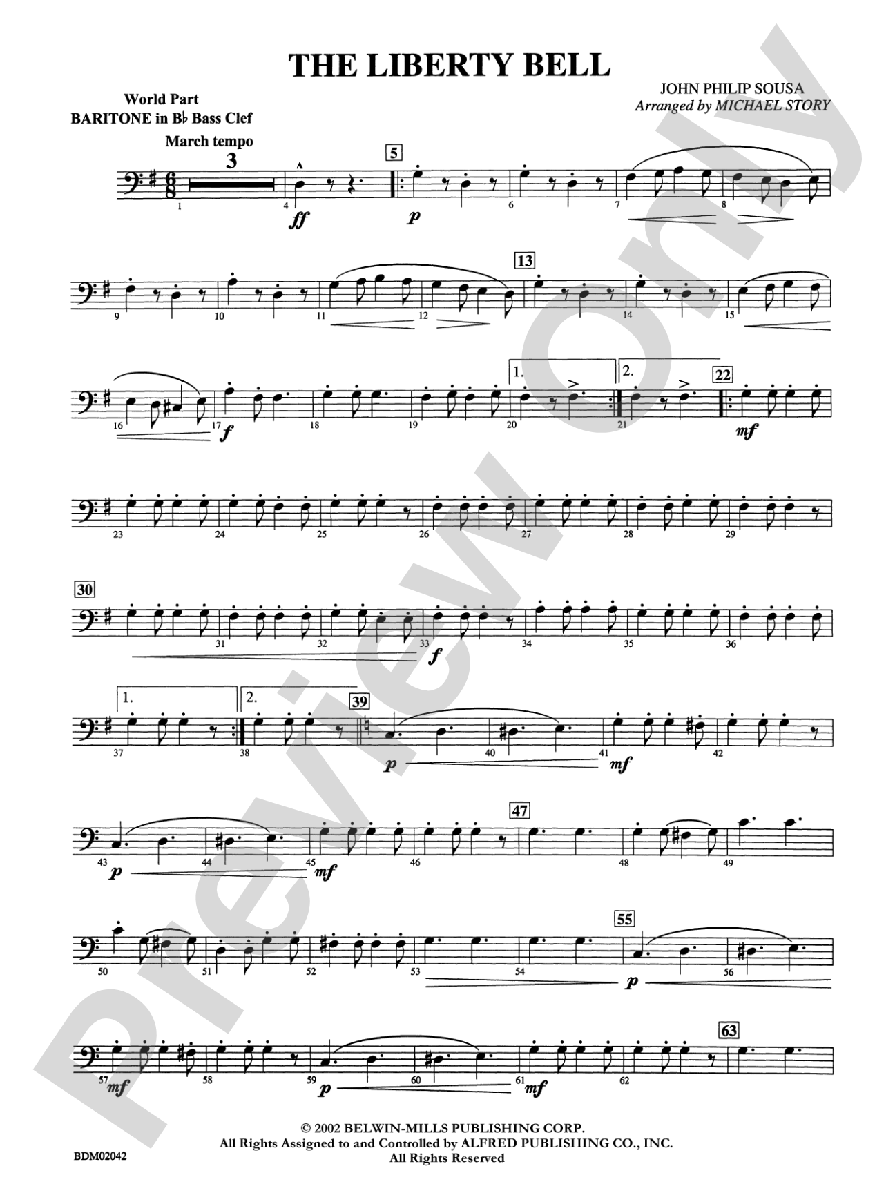 The Liberty Bell: (wp) B-flat Baritone B.C.
