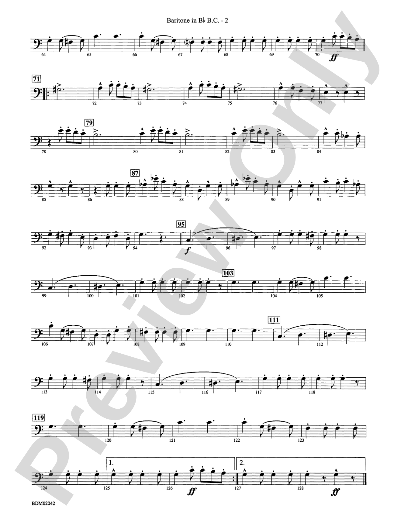 The Liberty Bell: (wp) B-flat Baritone B.C.