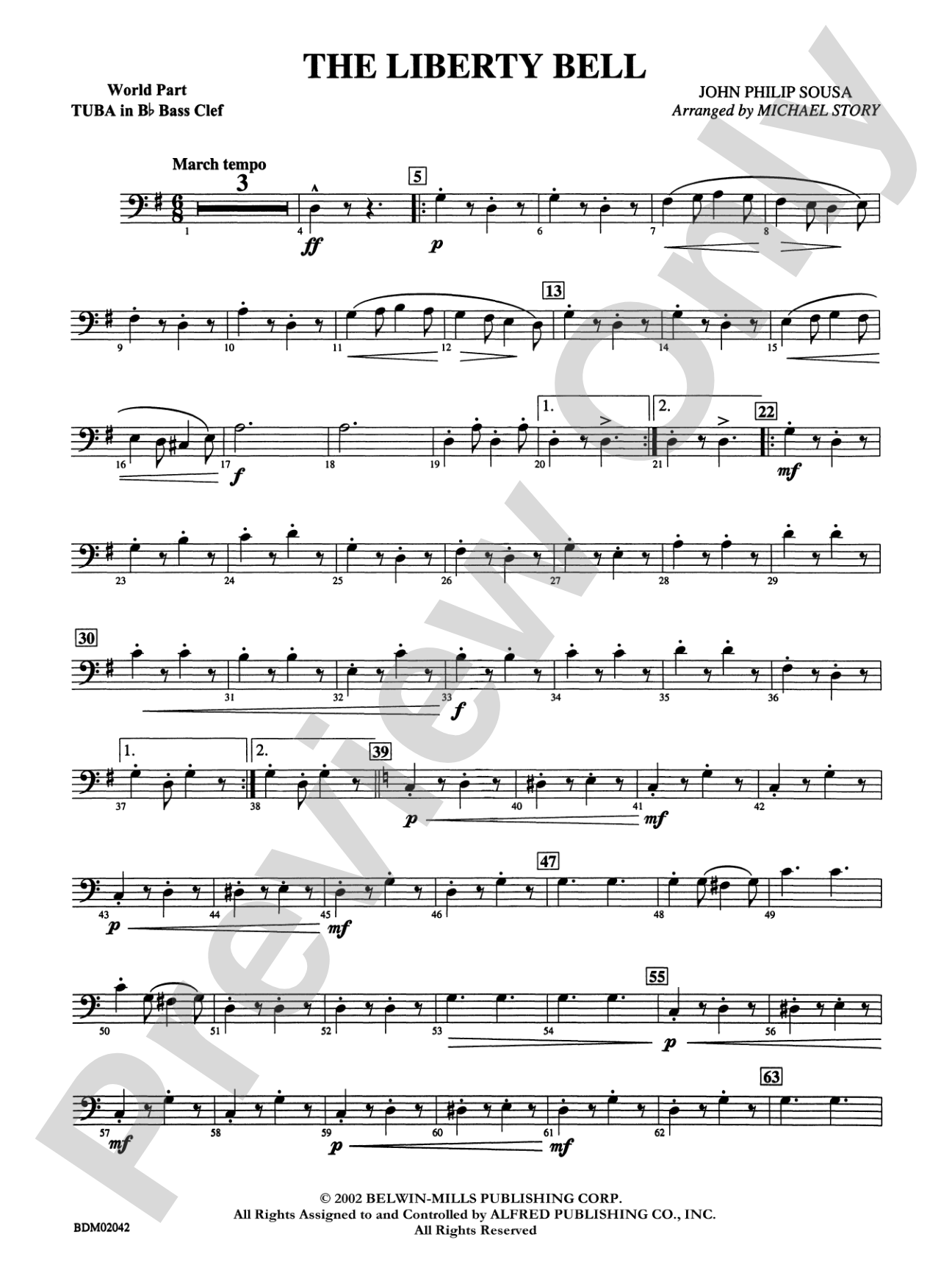 The Liberty Bell: (wp) B-flat Tuba B.C.