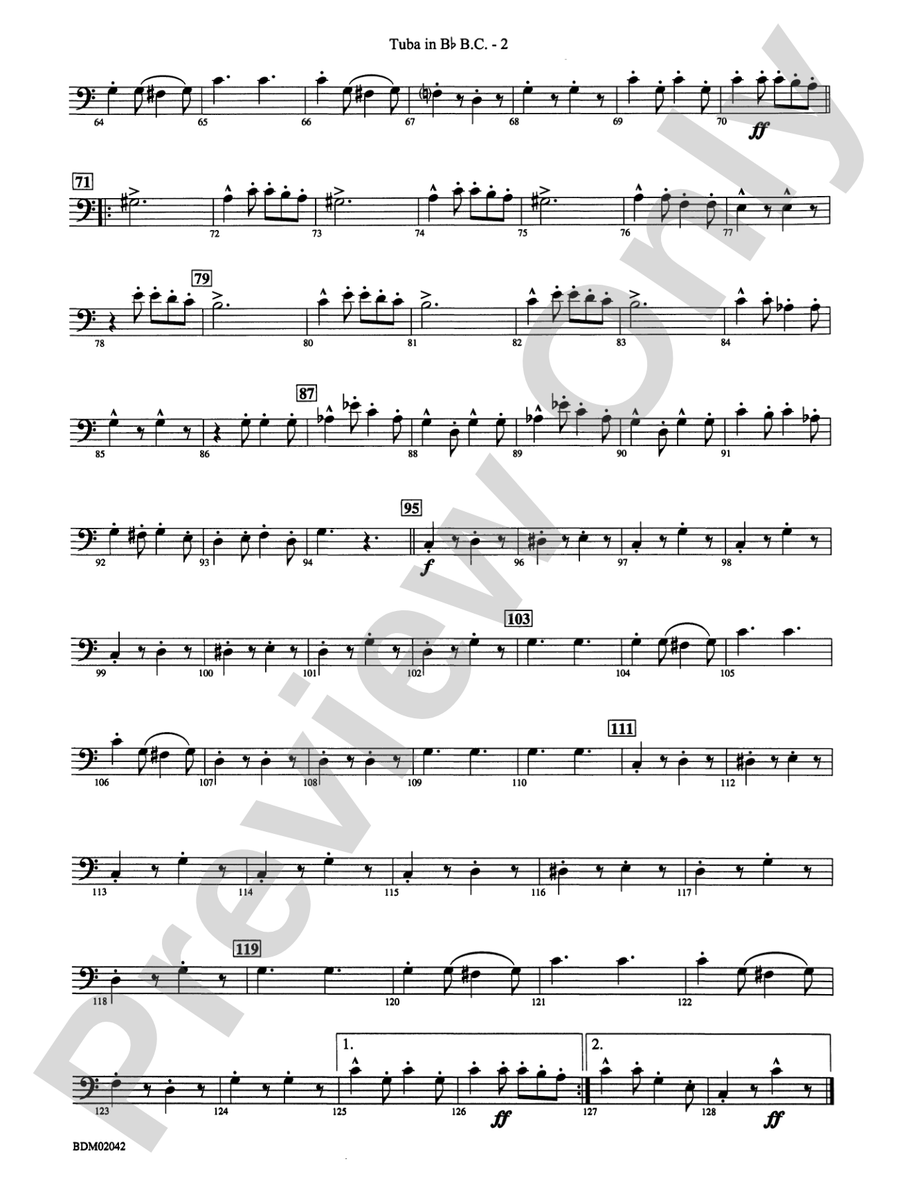 The Liberty Bell: (wp) B-flat Tuba B.C.