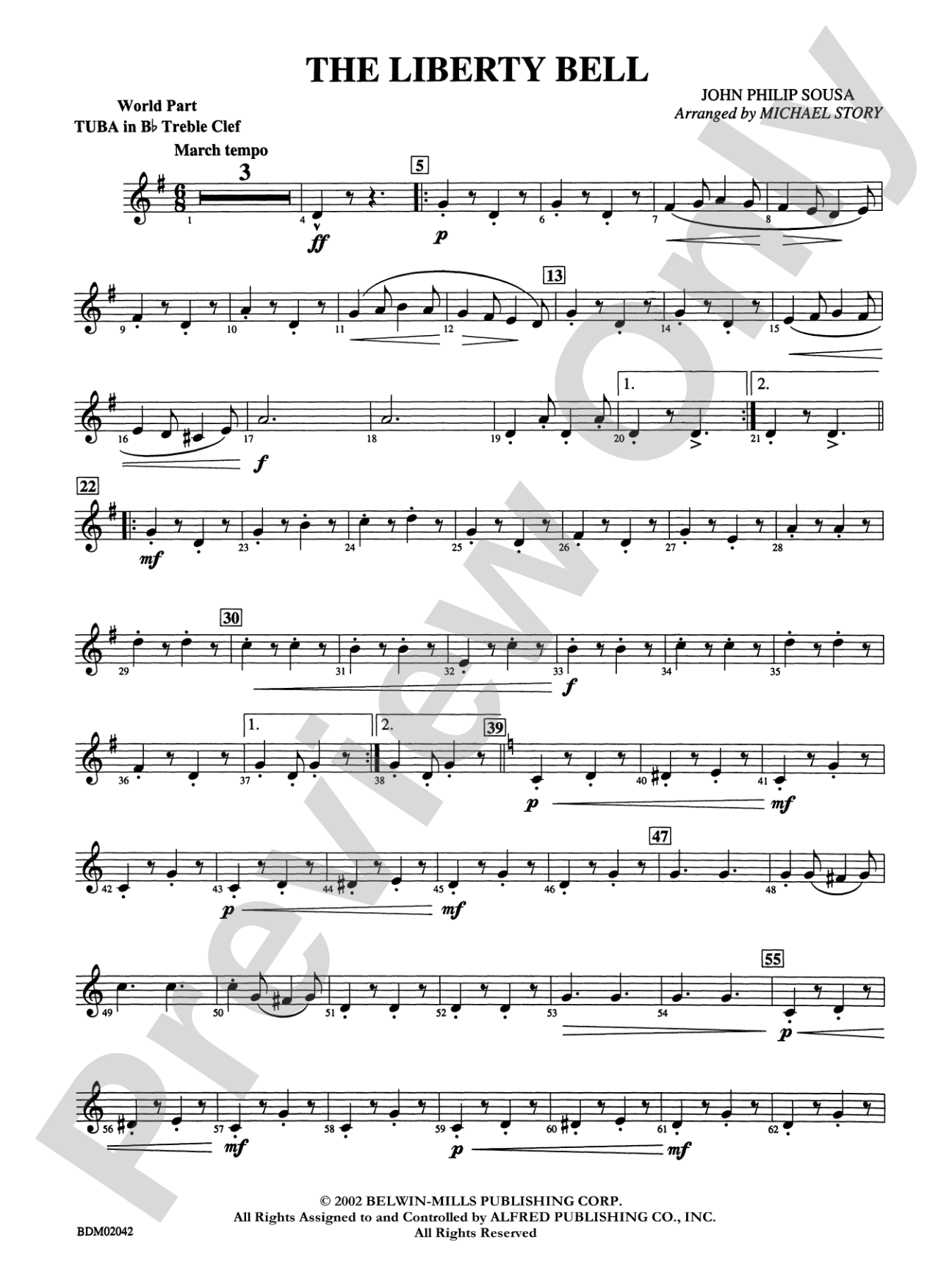 The Liberty Bell: (wp) B-flat Tuba T.C.