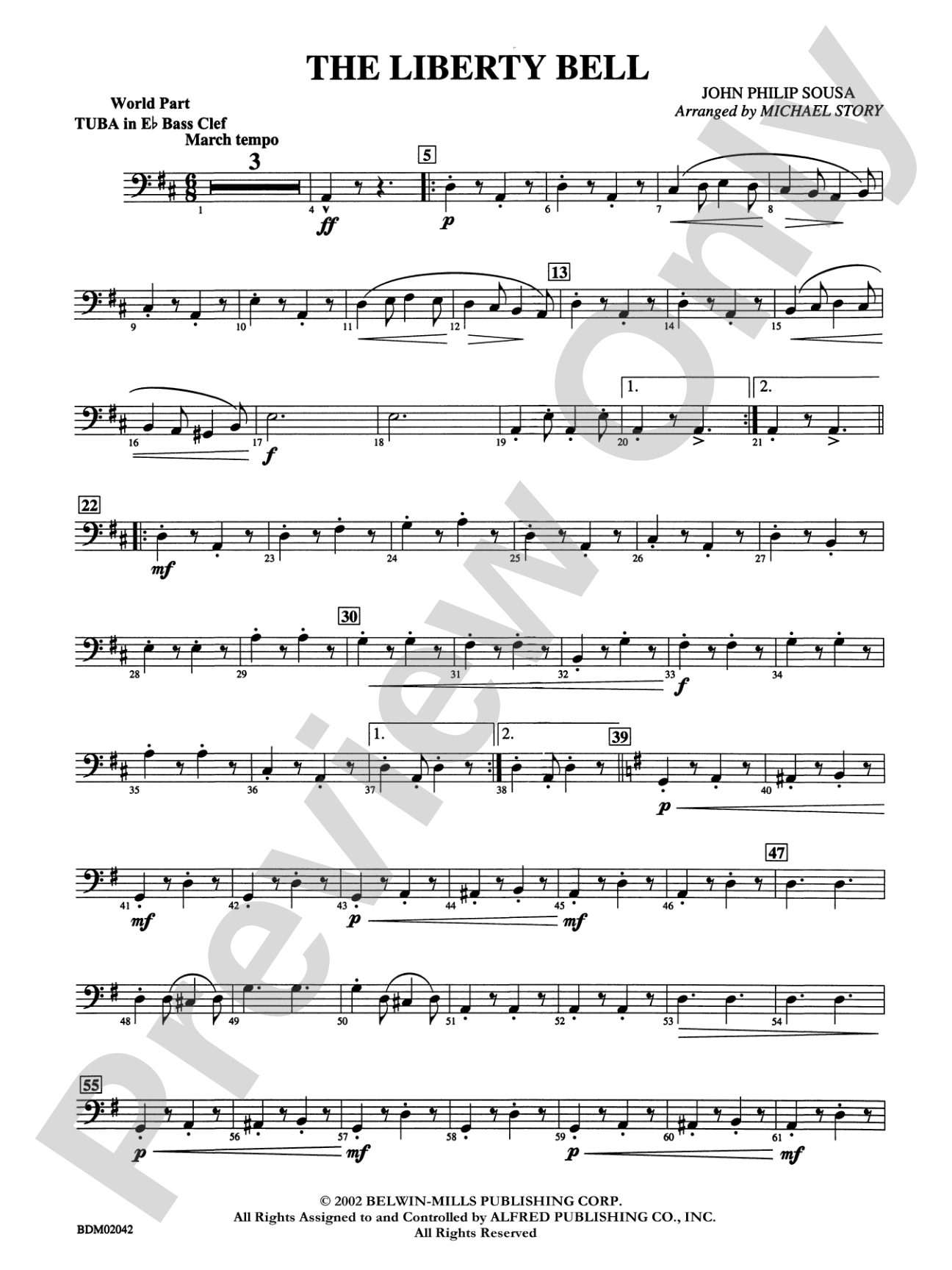 The Liberty Bell: (wp) E-flat Tuba B.C.