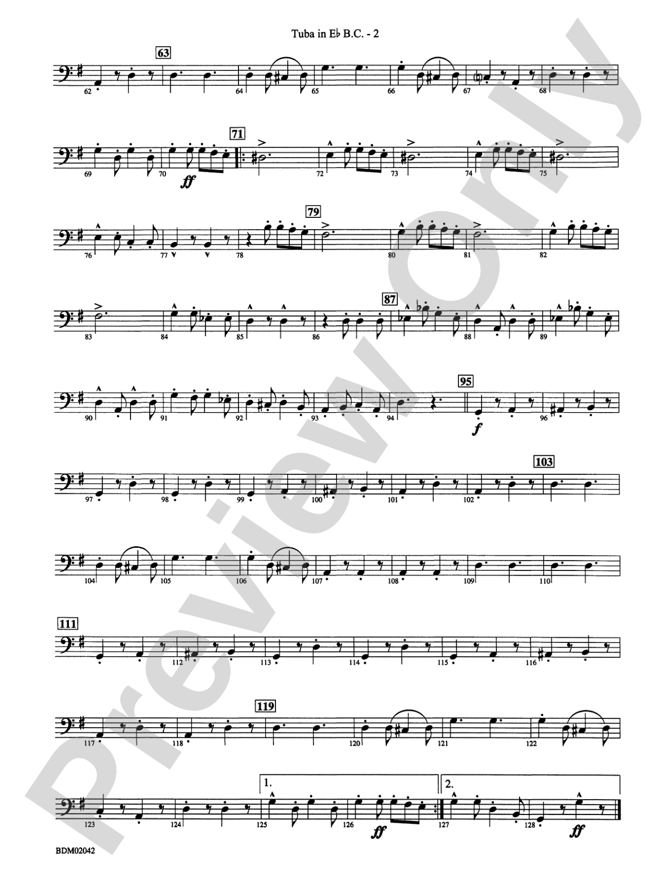 The Liberty Bell: (wp) E-flat Tuba B.C.