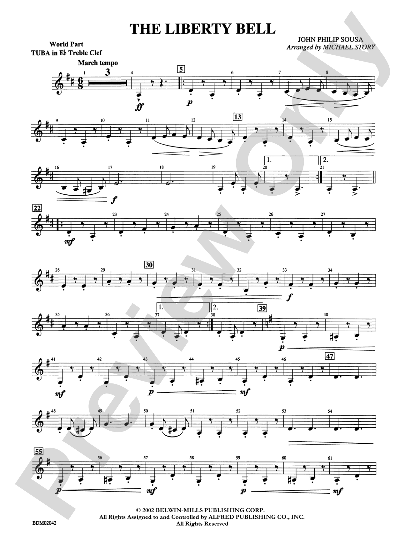 The Liberty Bell: (wp) E-flat Tuba T.C.