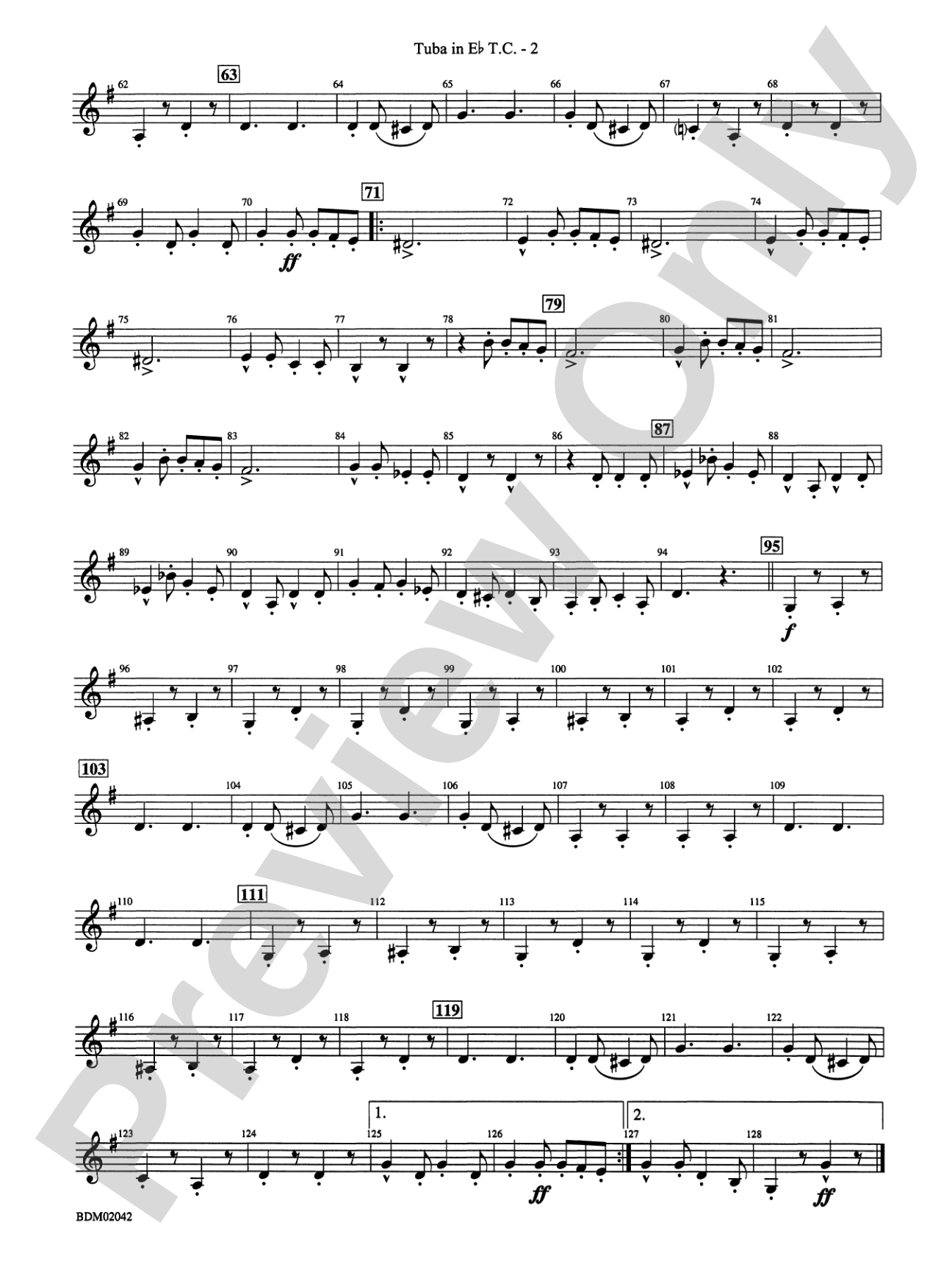 The Liberty Bell: (wp) E-flat Tuba T.C.