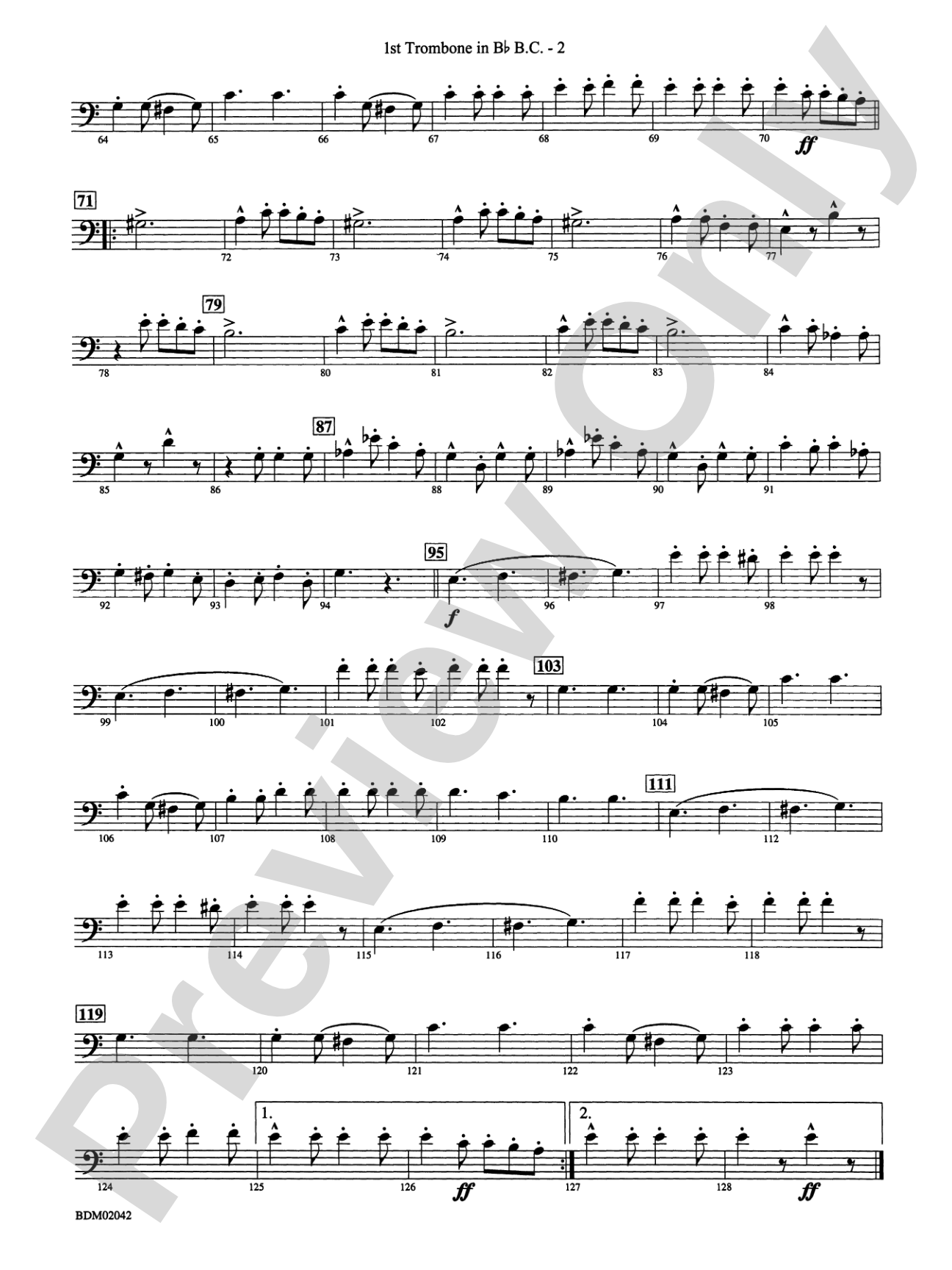 The Liberty Bell: (wp) 1st B-flat Trombone B.C.