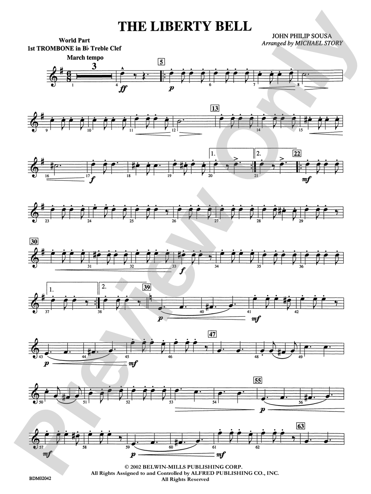 The Liberty Bell: (wp) 1st B-flat Trombone T.C.