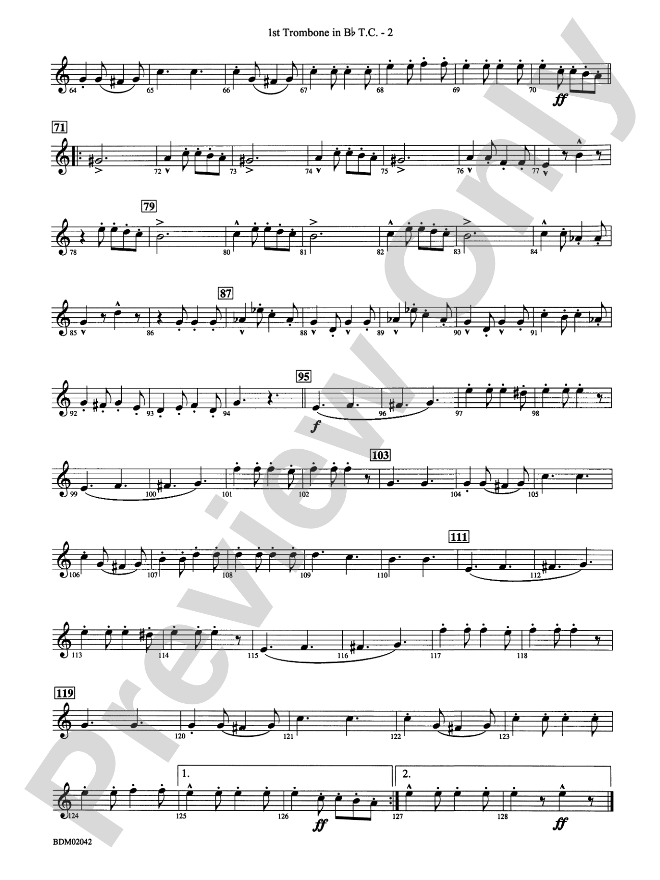 The Liberty Bell: (wp) 1st B-flat Trombone T.C.