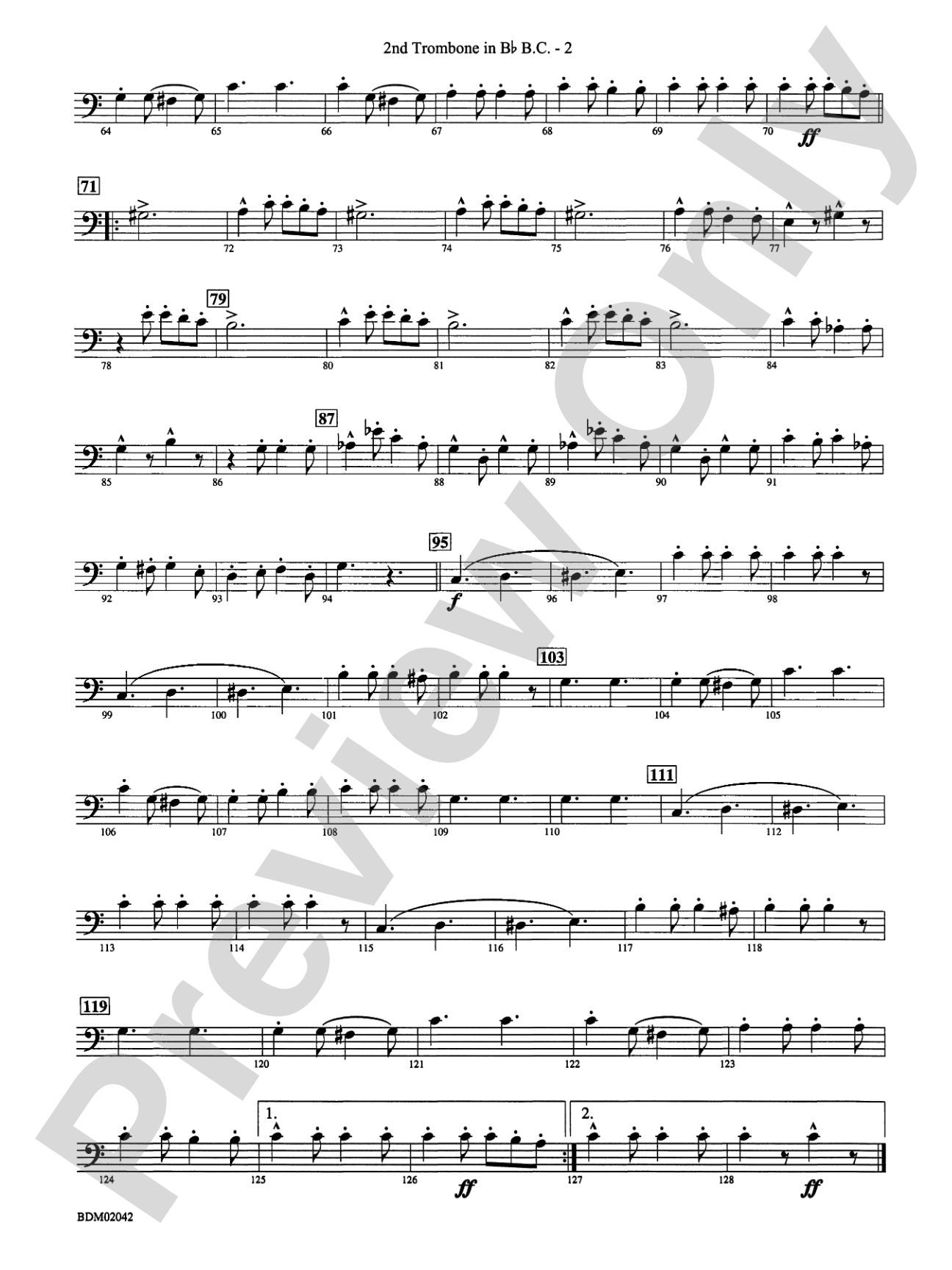 The Liberty Bell: (wp) 2nd B-flat Trombone B.C.
