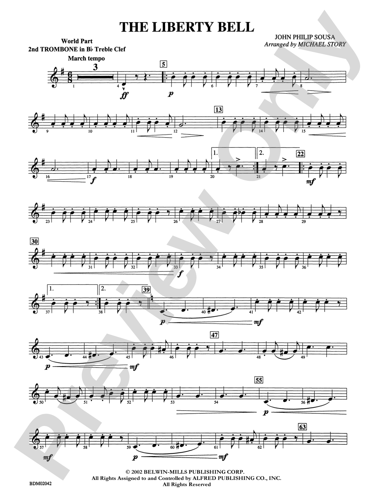 The Liberty Bell: (wp) 2nd B-flat Trombone T.C.