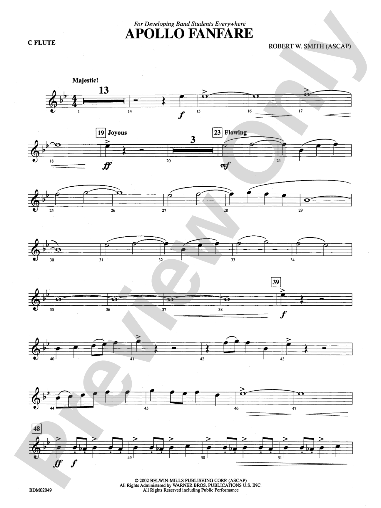 Apollo Fanfare: Flute