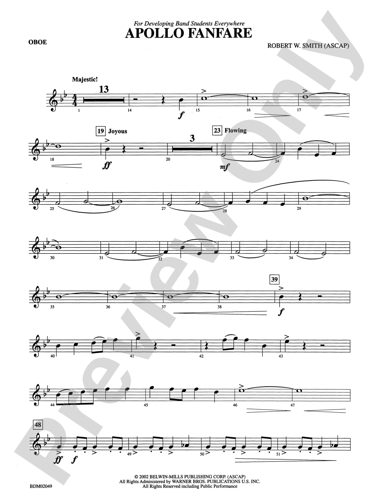 Apollo Fanfare: Oboe