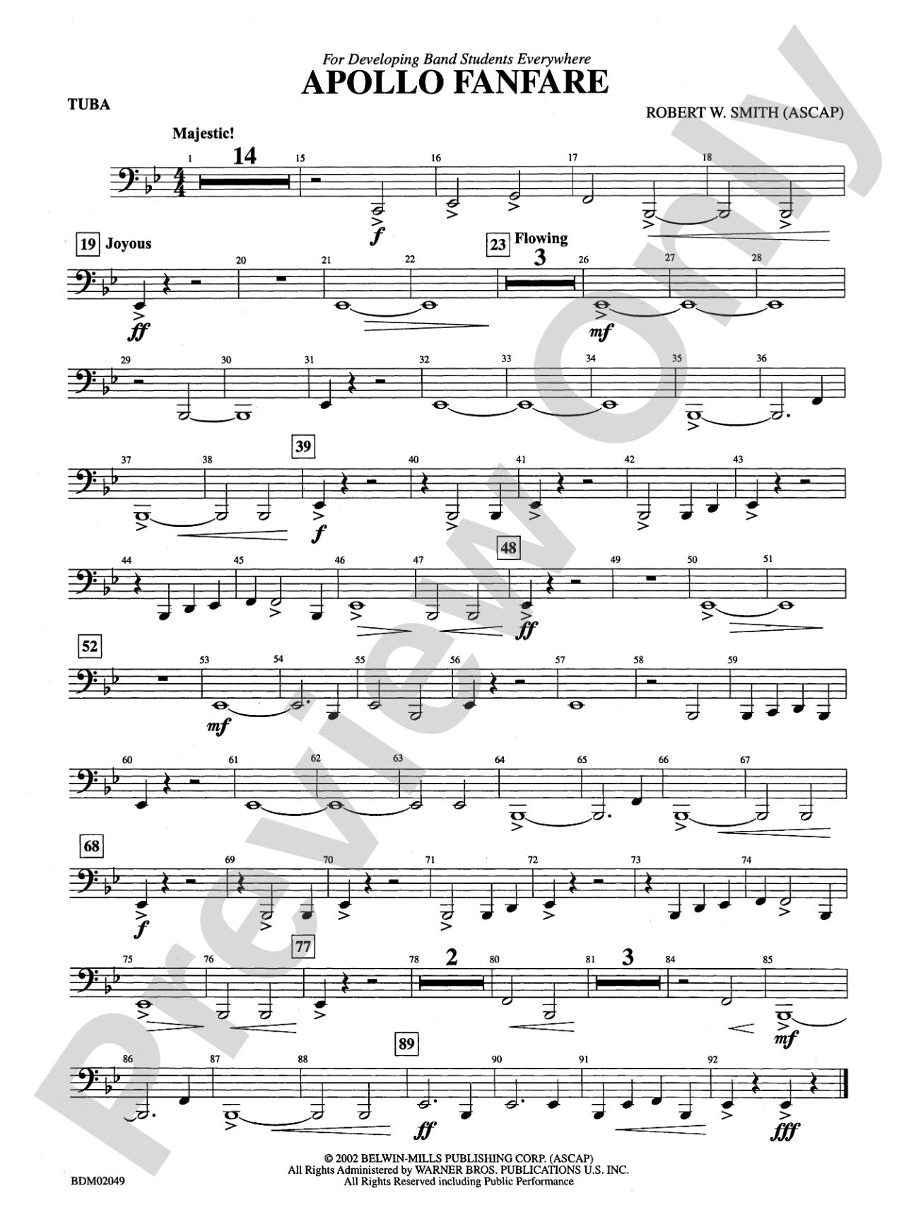Apollo Fanfare: Tuba