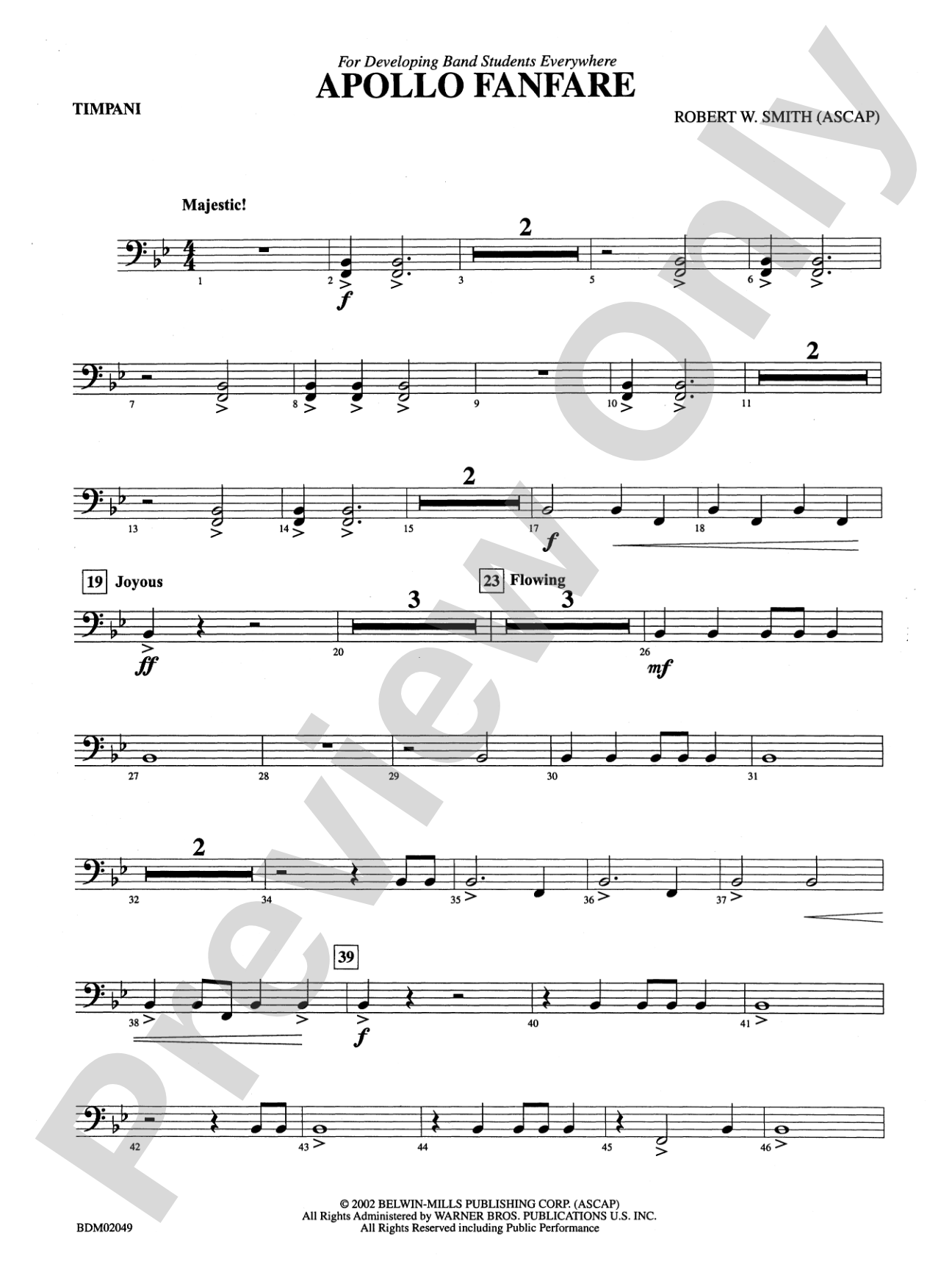 Apollo Fanfare: Timpani