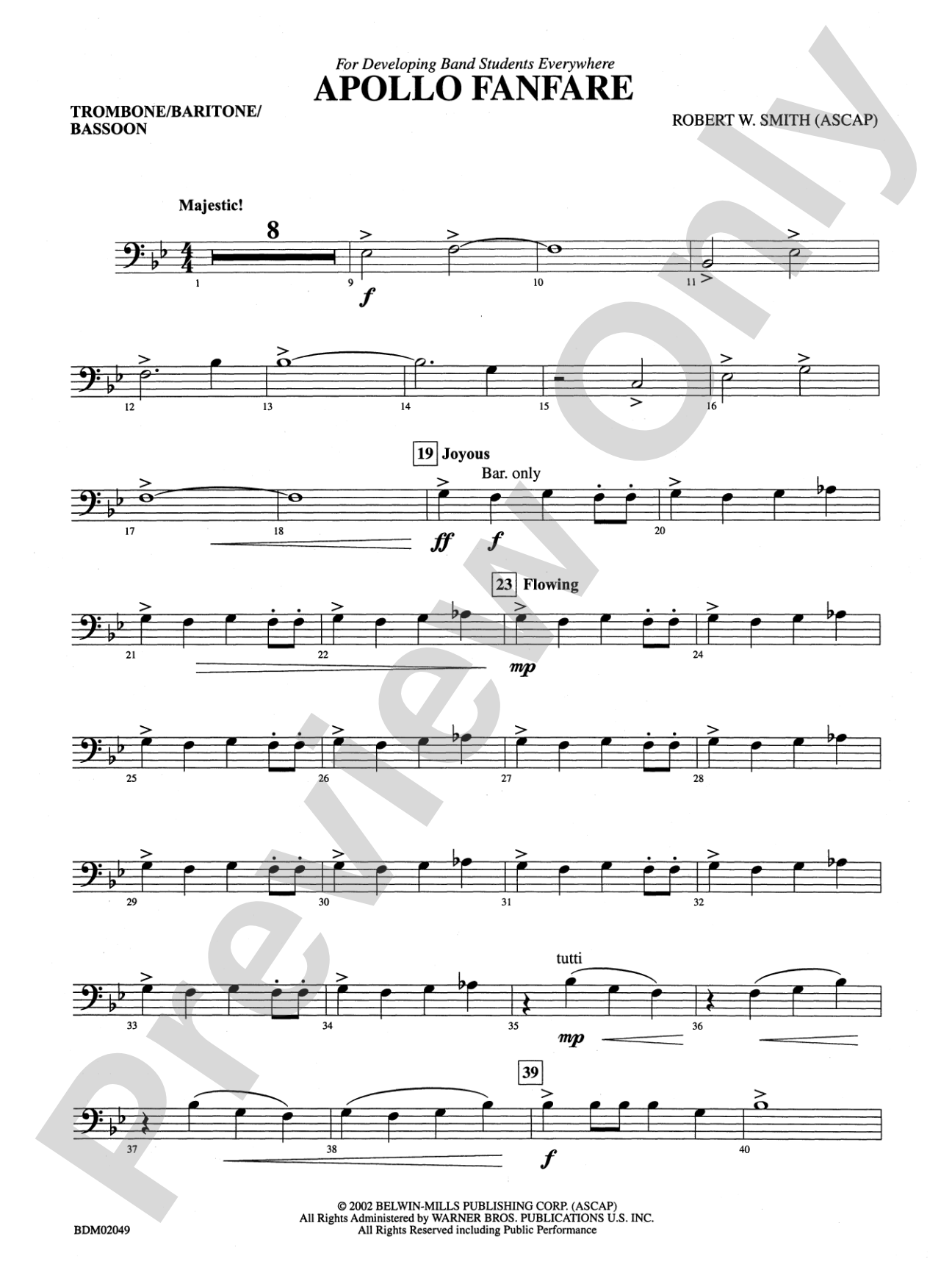 Apollo Fanfare: 1st Trombone