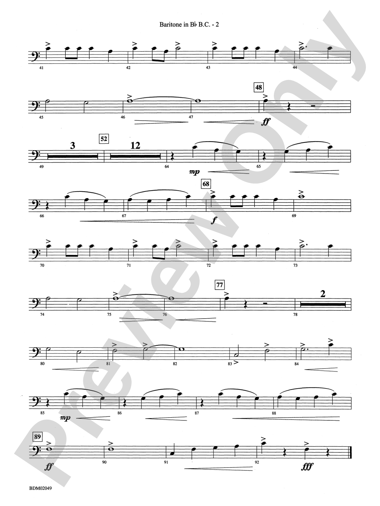 Apollo Fanfare: (wp) B-flat Baritone B.C.