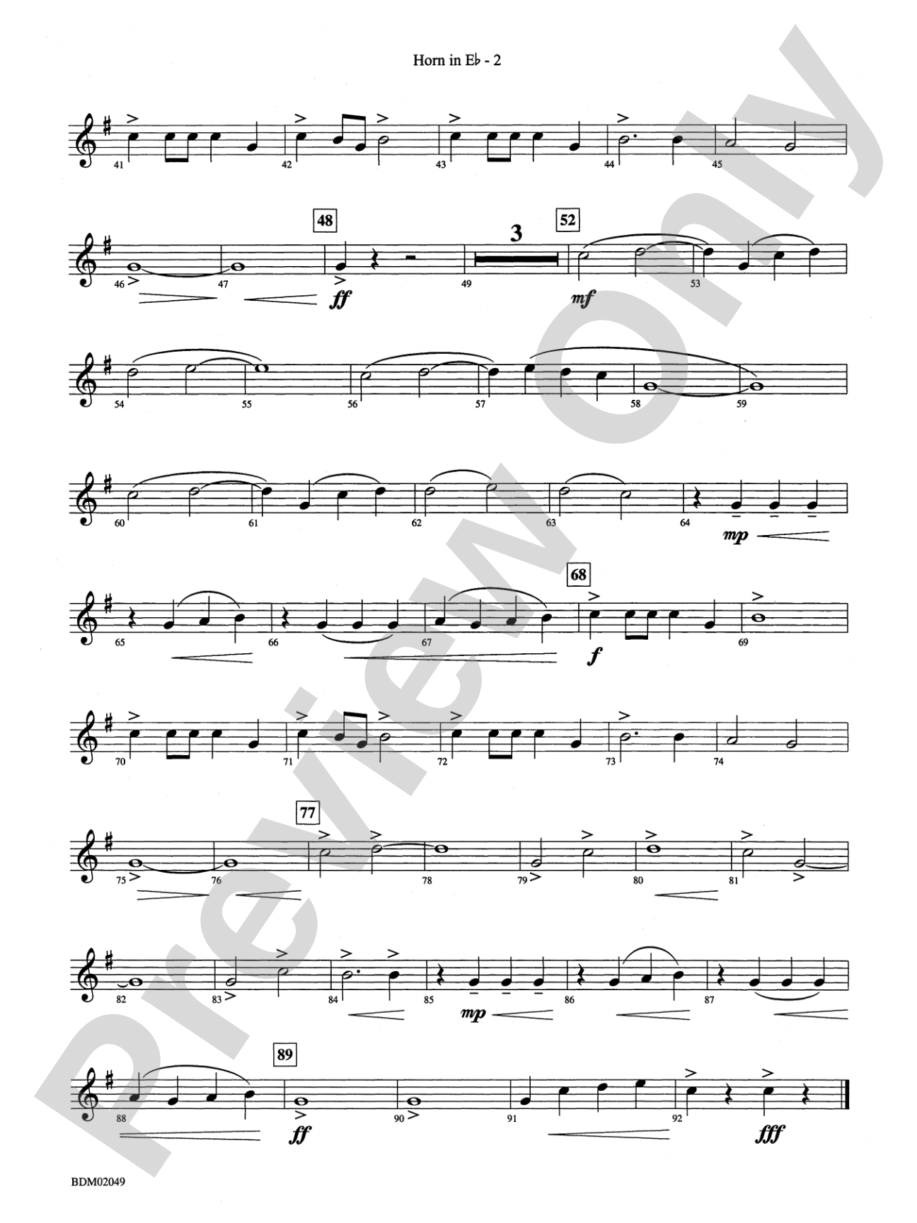 Apollo Fanfare: (wp) 1st Horn in E-flat