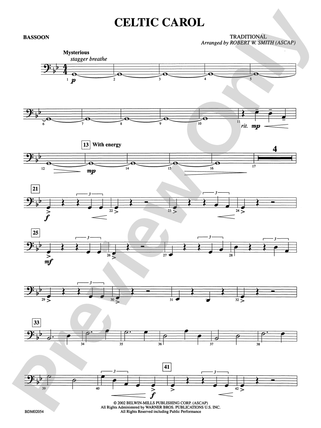 Celtic Carol: Bassoon