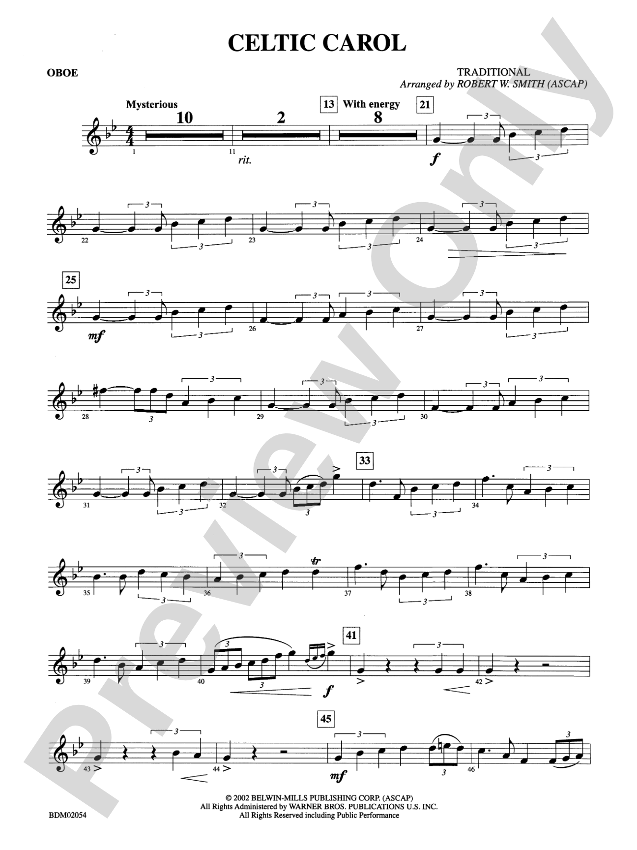 Celtic Carol: Oboe