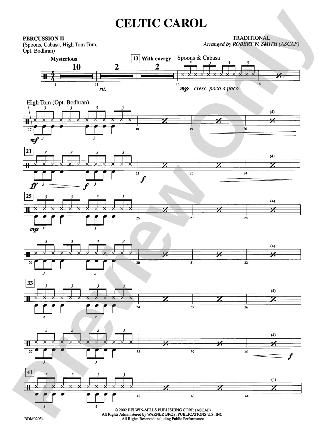 Celtic Carol: 2nd Percussion