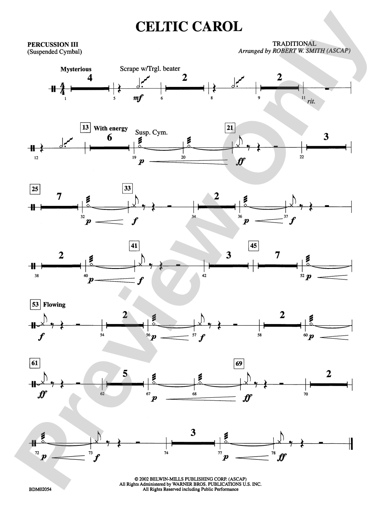 Celtic Carol: 3rd Percussion