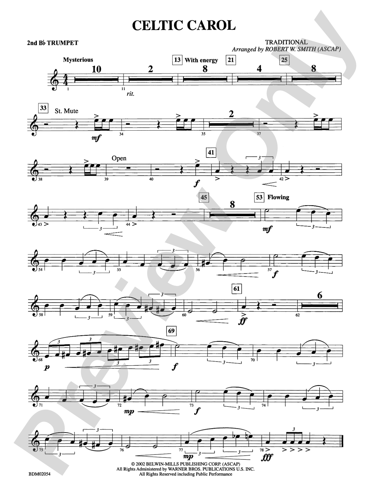 Celtic Carol: 2nd B-flat Trumpet