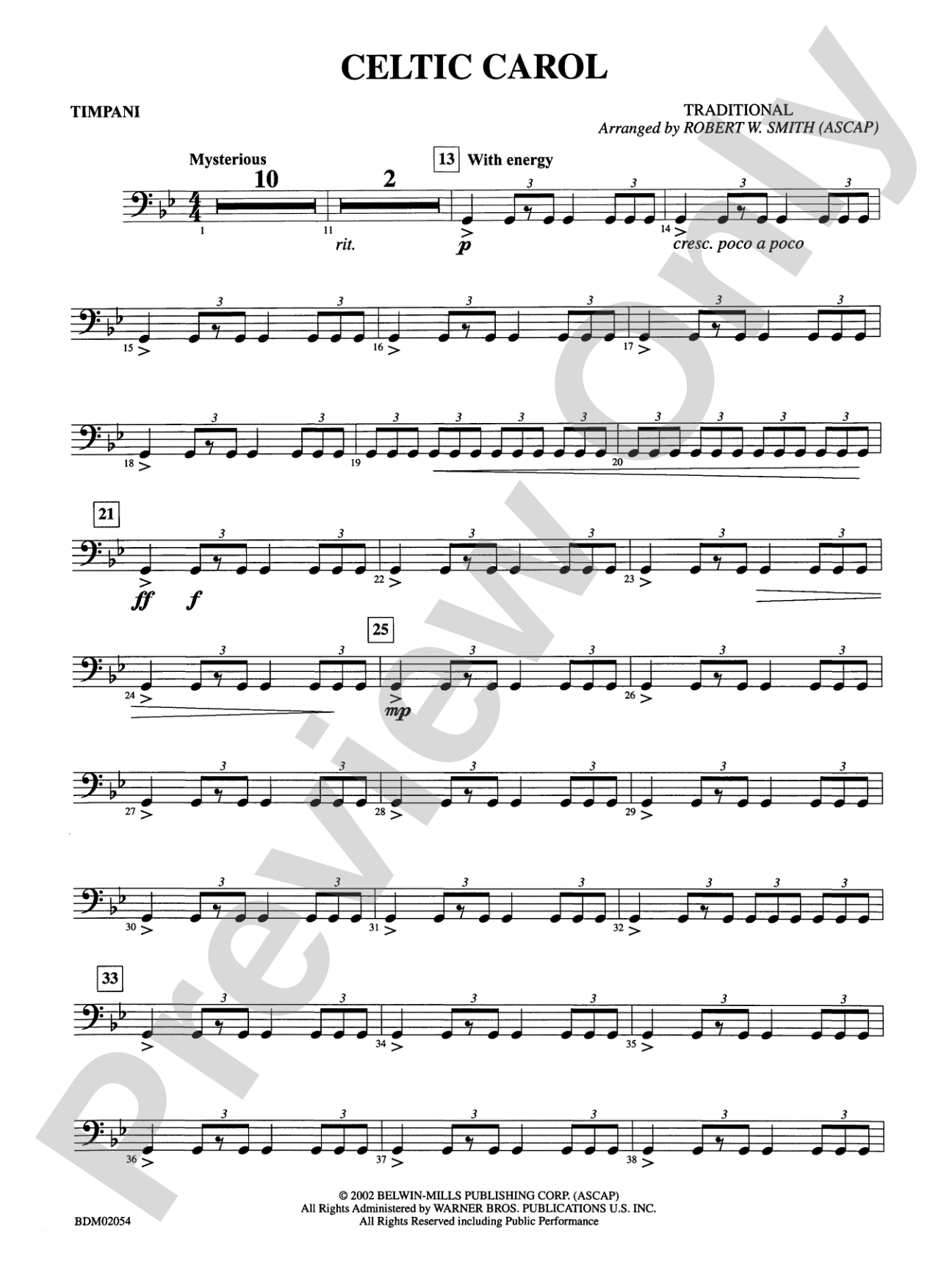 Celtic Carol: Timpani