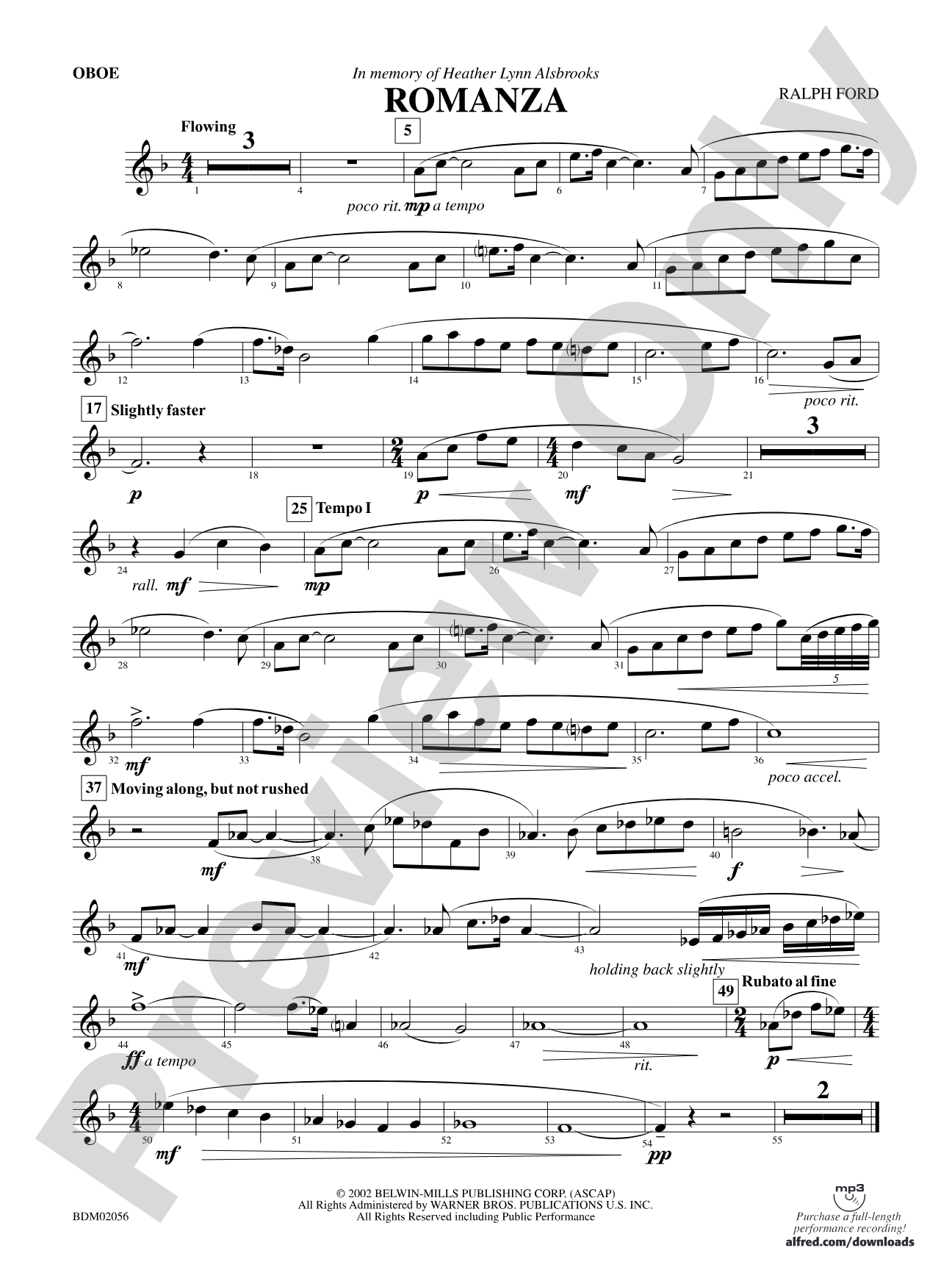 Romanza: Oboe