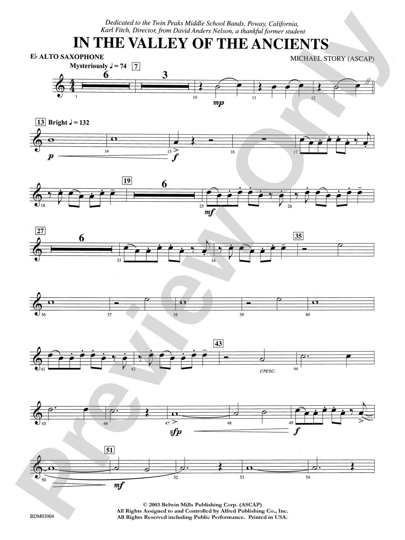 In the Valley of the Ancients: E-flat Alto Saxophone