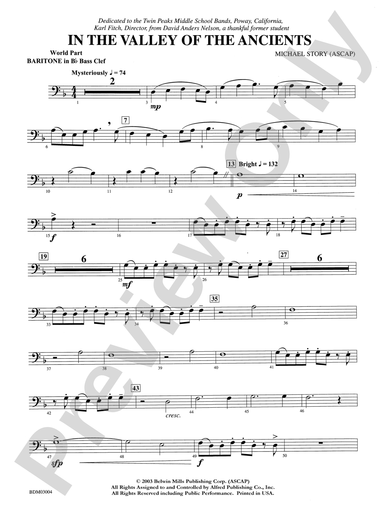 In the Valley of the Ancients: WP B-flat Baritone B.C.