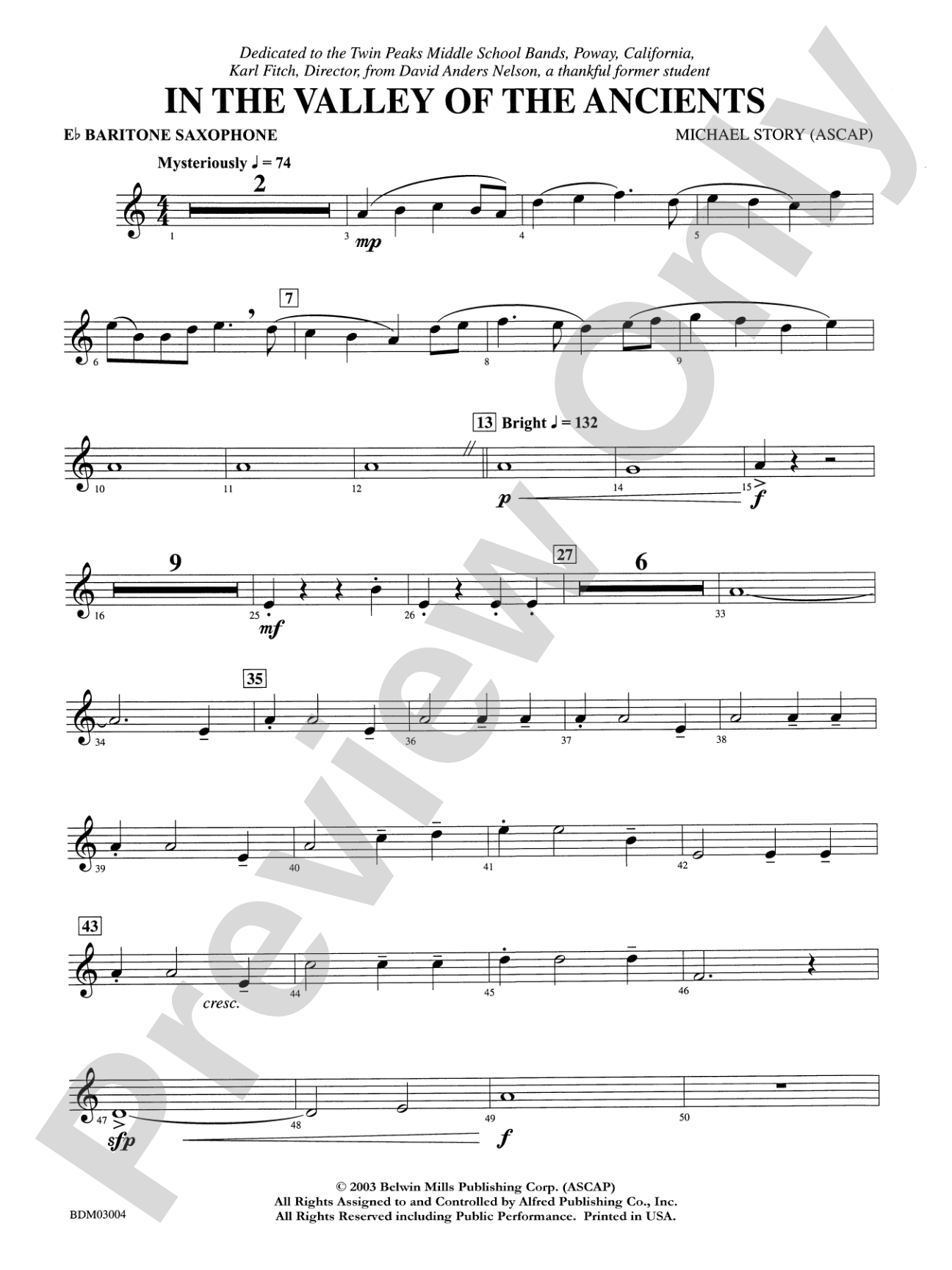 In the Valley of the Ancients: E-flat Baritone Saxophone