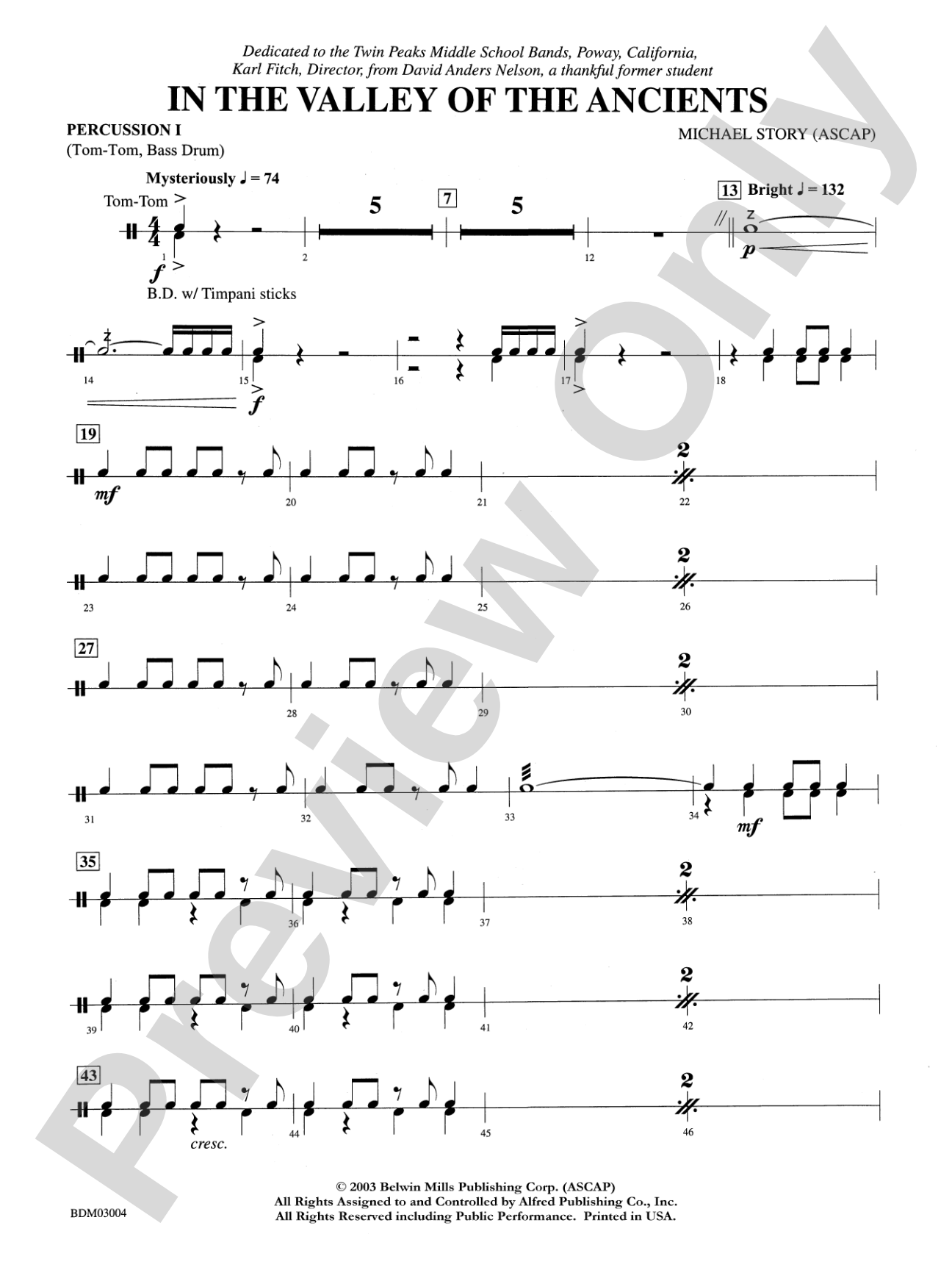 In the Valley of the Ancients: 1st Percussion