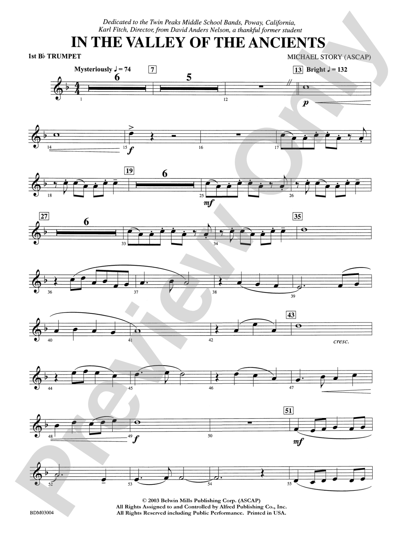 In the Valley of the Ancients: 1st B-flat Trumpet
