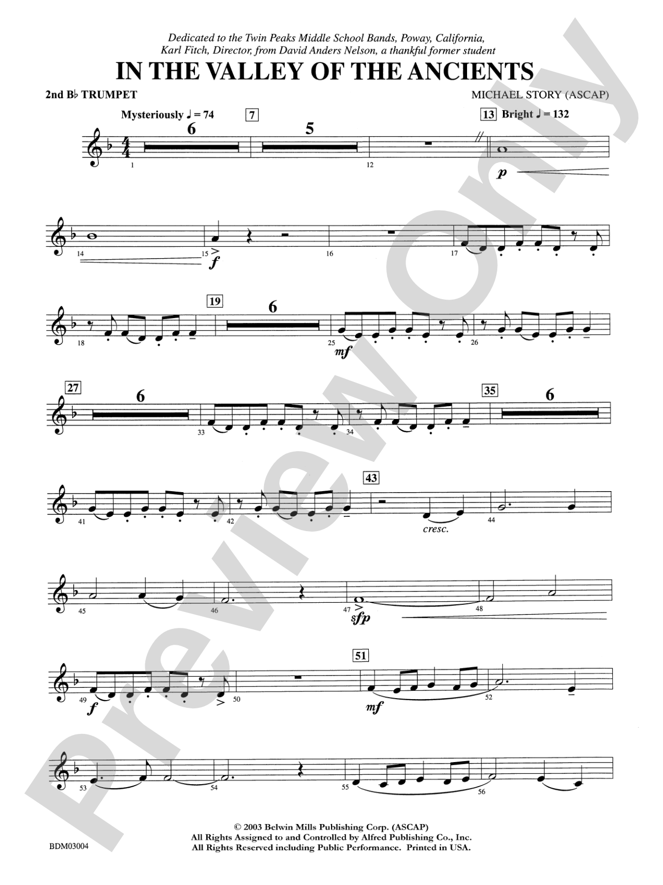 In the Valley of the Ancients: 2nd B-flat Trumpet