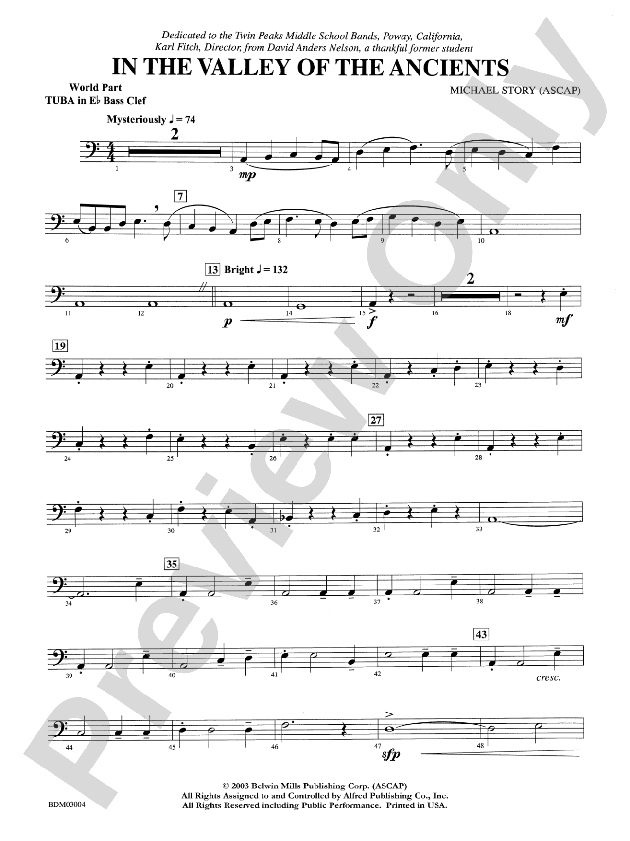 In the Valley of the Ancients: WP E-flat Tuba B.C.