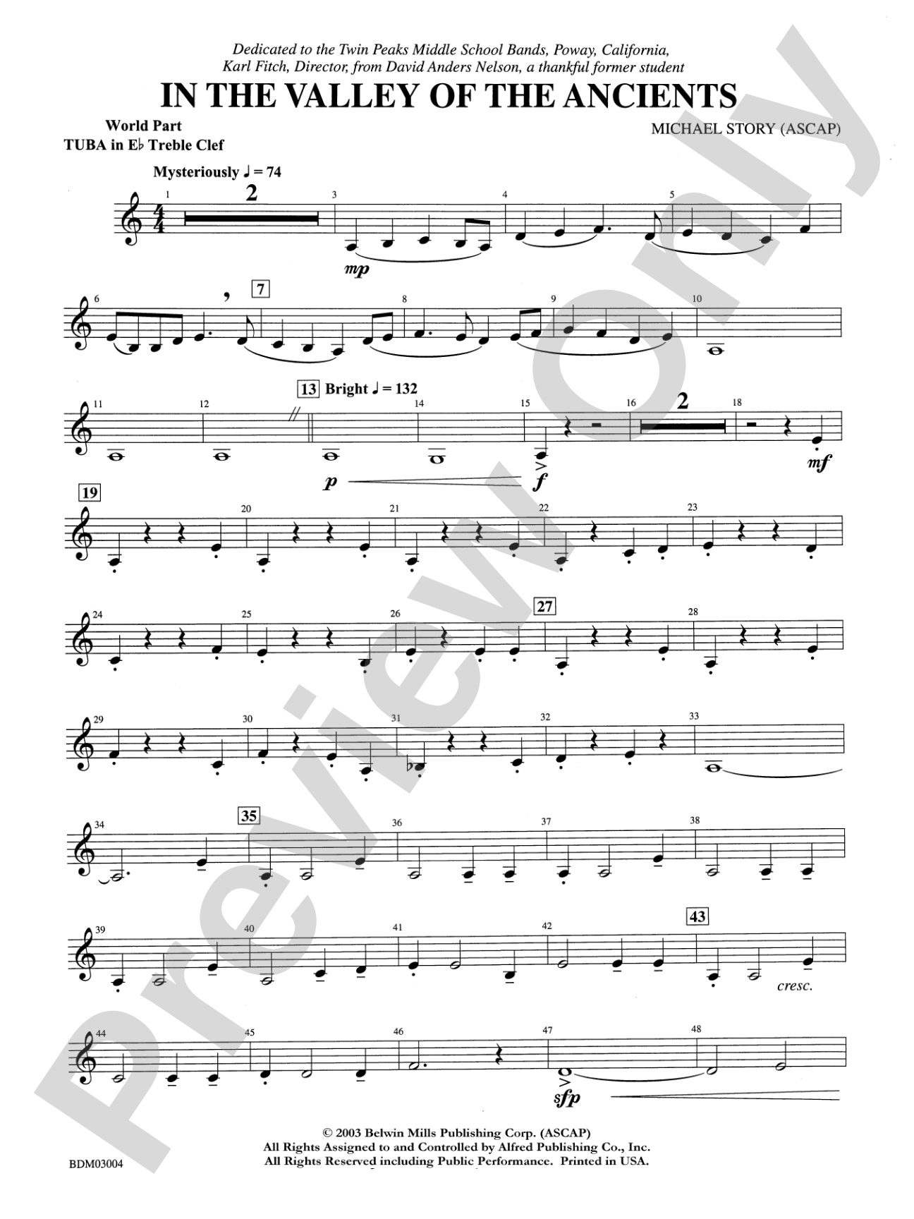 In the Valley of the Ancients: WP E-flat Tuba T.C.