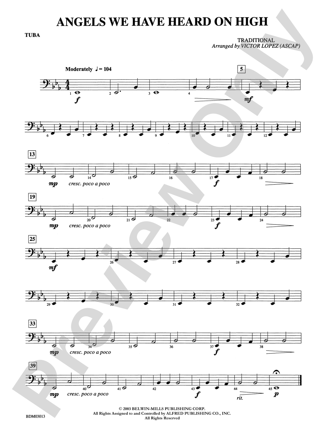 Angels We Have Heard on High: Tuba