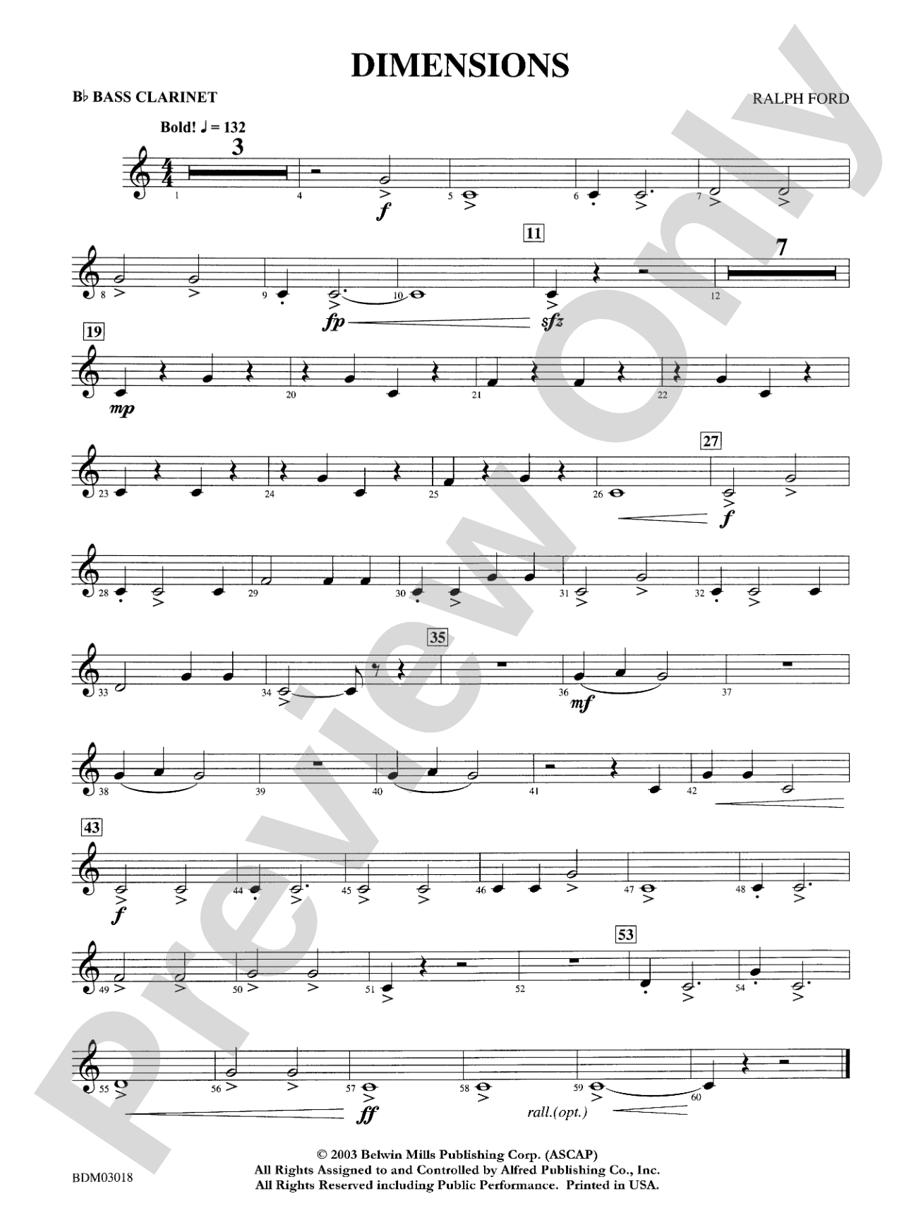 Dimensions: B-flat Bass Clarinet