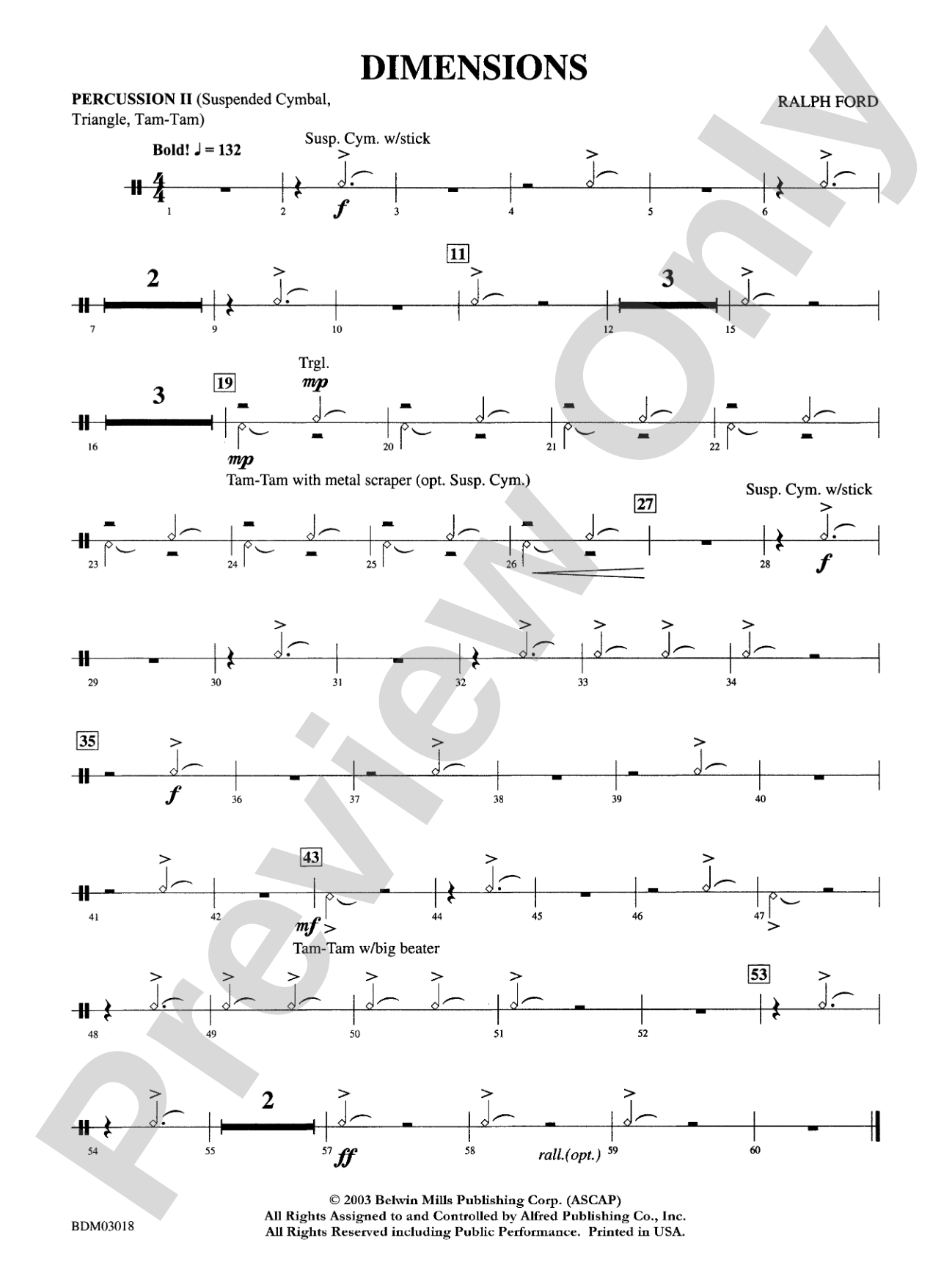 Dimensions: 2nd Percussion