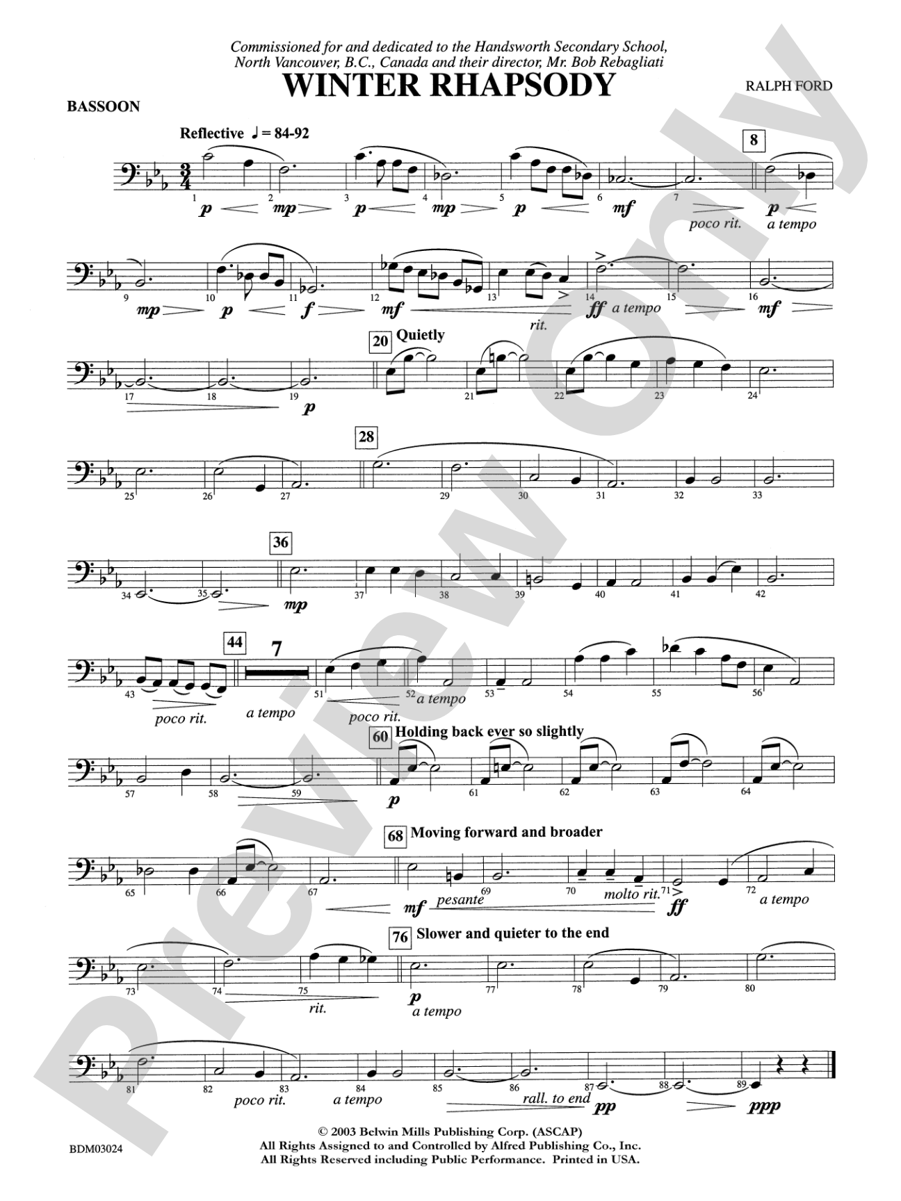 Winter Rhapsody: Bassoon